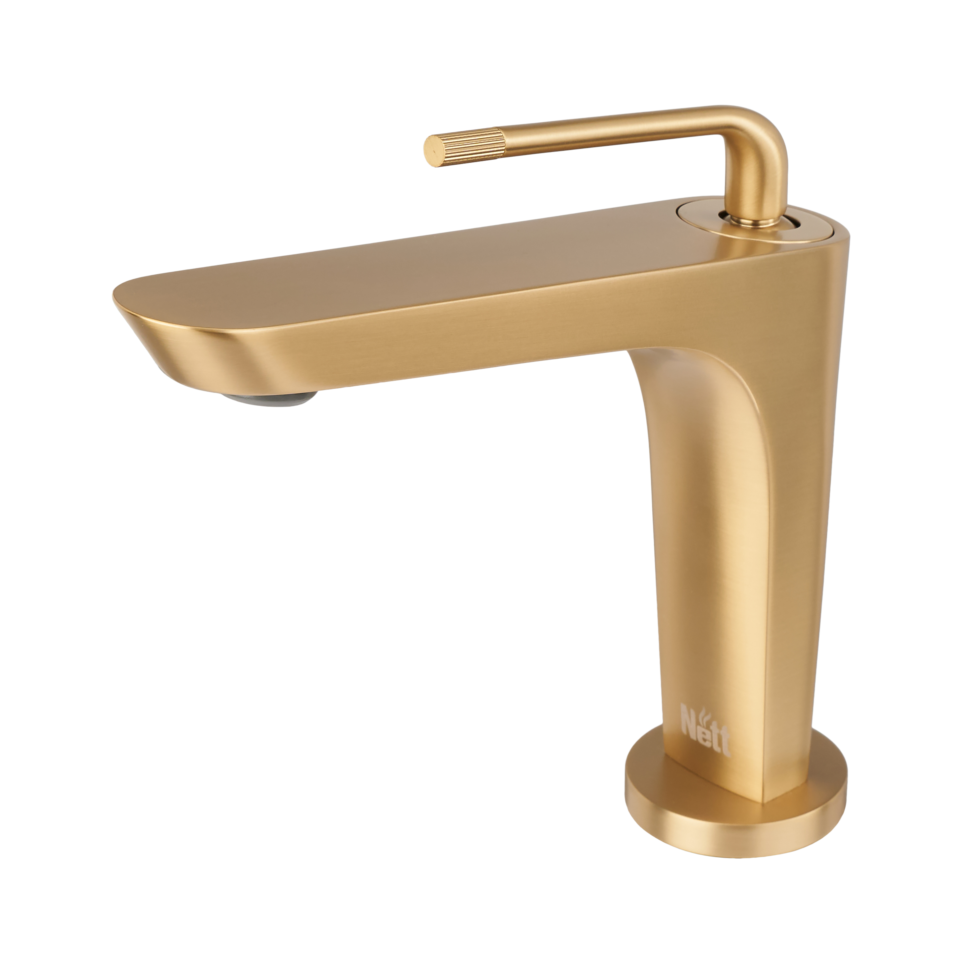 Золотий змішувач на умивальник з латуні Nett DG-21