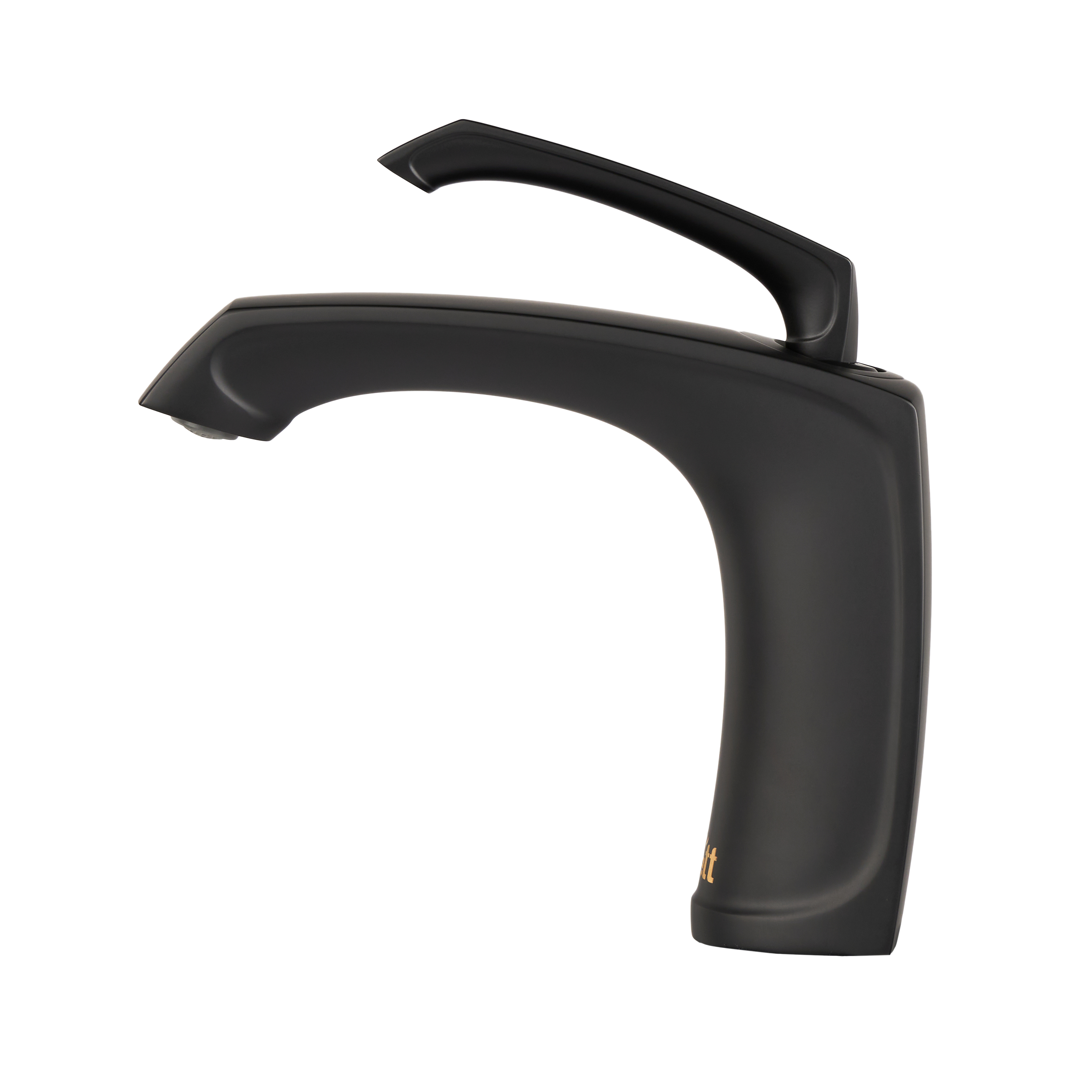 Чорний латунний змішувач на раковину Nett PB-33