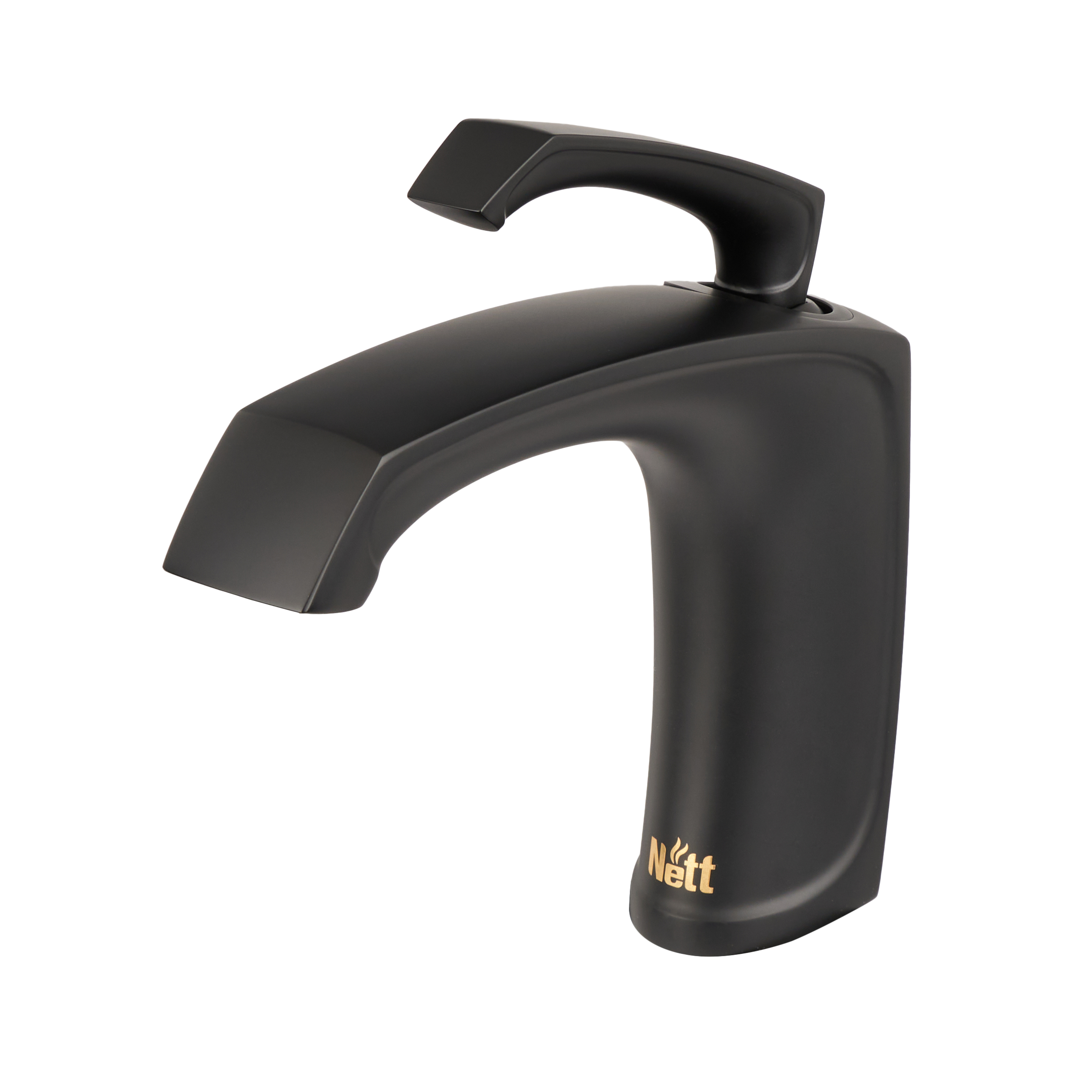 Чорний латунний змішувач на раковину Nett PB-33