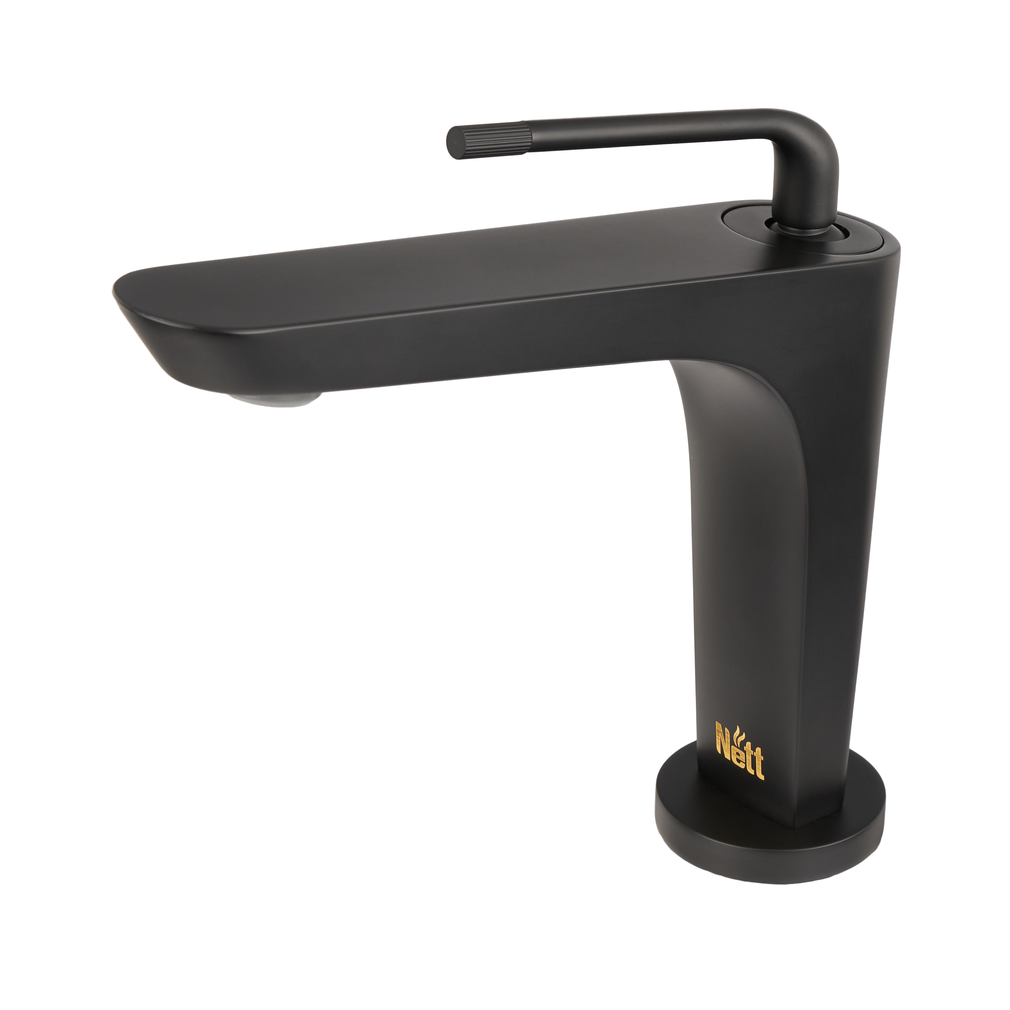 Чорний змішувач на раковину з латуні Nett DB-21