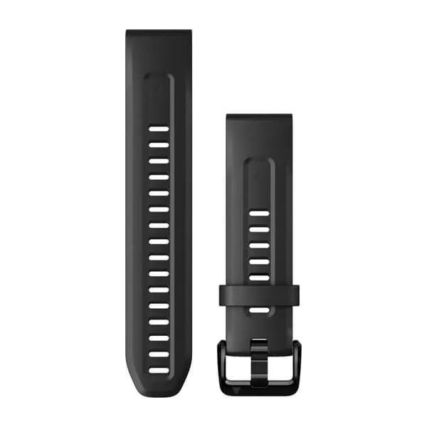 Ремінець для Garmin Fenix 7s 20mm QuickFit Black silicone band (A-010-13102-00)