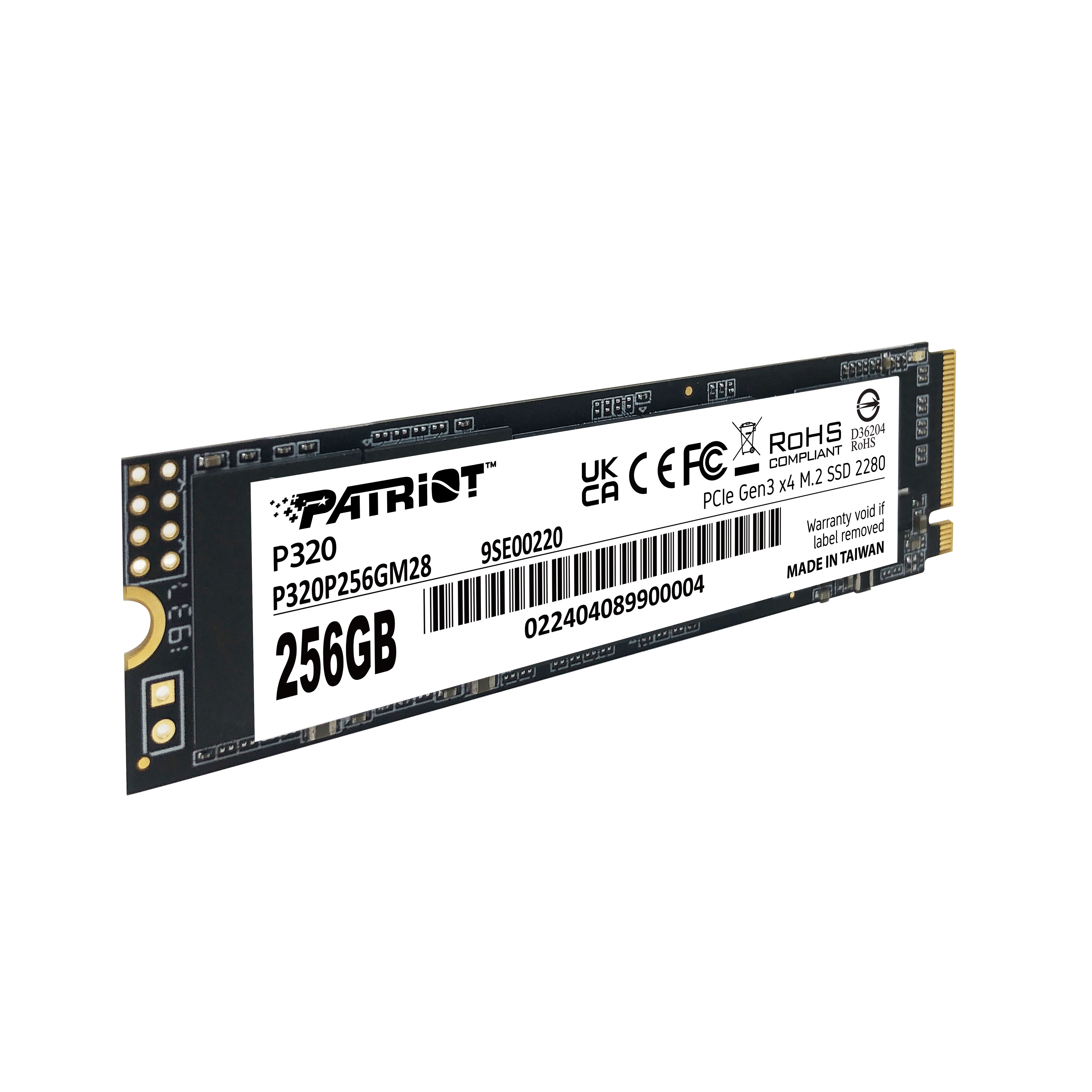 Накопичувач SSD  256GB Patriot P320 M.2 2280 PCIe 3.0 x4 NVMe TLC (P320P256GM28) Накопичувач SSD  256GB Patriot P320 M.2 2280 PCIe 3.0 x4 NVMe TLC (P320P256GM28)