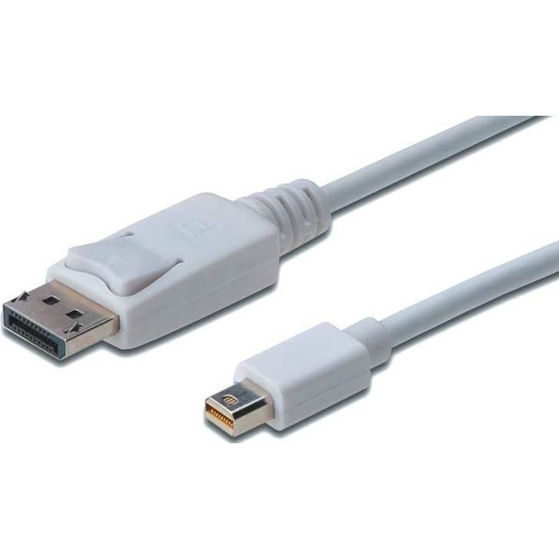 Кабель Assmann (AK-340102-010-W) MiniDisplayPort - DisplayPort (AM/AM), 1м, белый