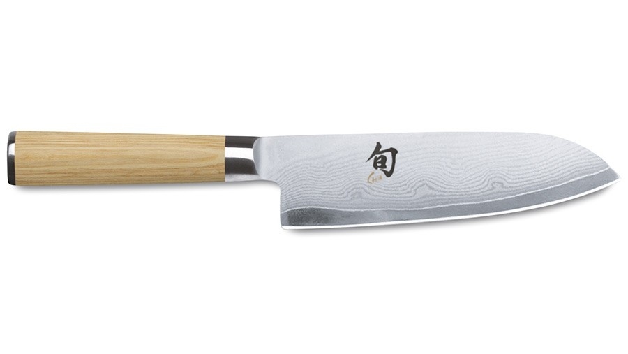 Кухонний ніж KAI Shun Classic White Сантоку 180 мм (DM-0702W) - Уцінка (M-DM-0702W)