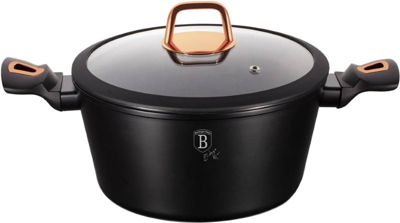 Каструля з кришкою 20 см 2,5 л Berlinger Haus Black Rose Collection (BH-1641N) (M-BH-1641N)