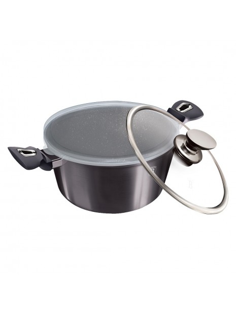 Каструля з кришкою 30 см 8 л Berlinger Haus Metallic Line Carbon Pro Edition (BH-6924) (M-BH-6924)