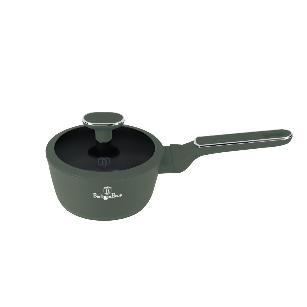 Ківш із кришкою 16 см Berlinger Haus Matte Green Collection (BH-8155) (M-BH-8155)