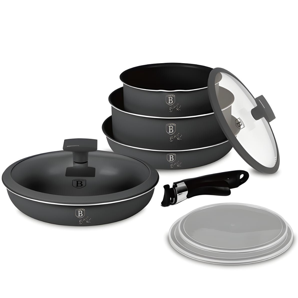 Набір посуду 9 предметів Berlinger Haus Anthracite Collection (BH-8256) (M-BH-8256)