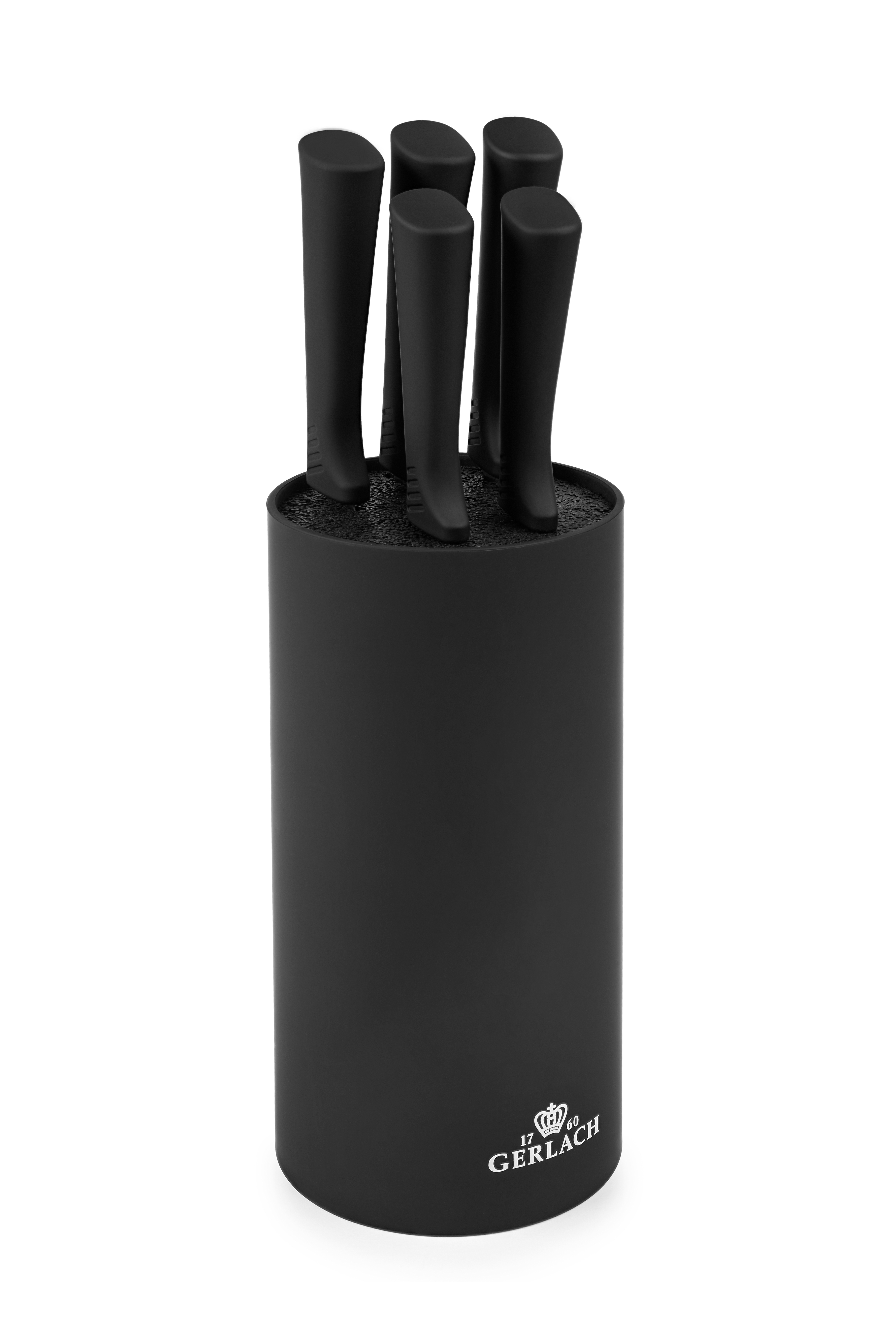 Набір з 5 кухонних ножів та підставки Gerlach Smart Black (5901035506817)