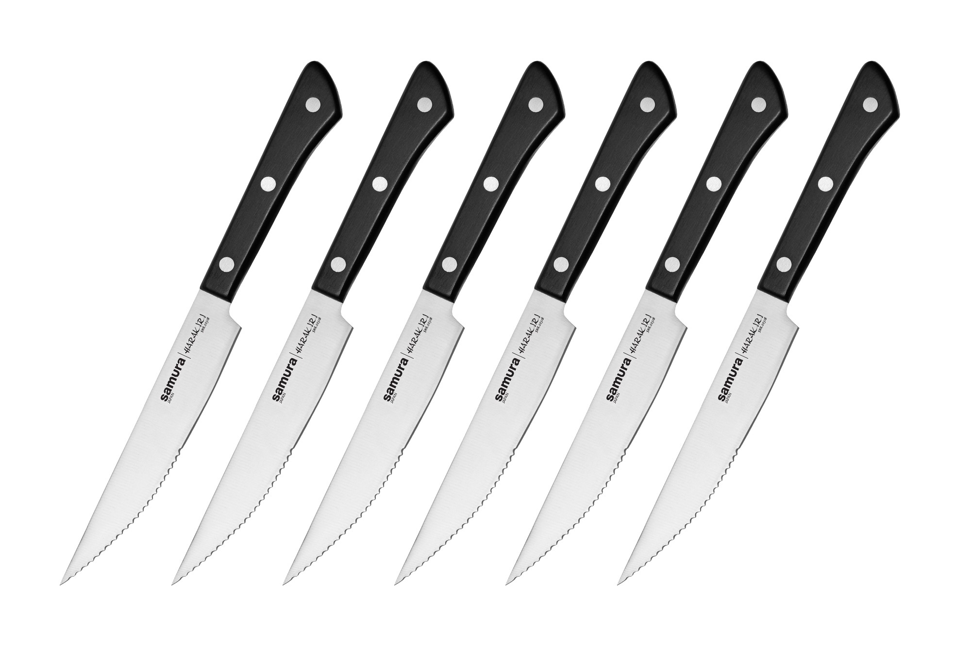 Набір із 6-ти кухонних стейкових ножів Samura Harakiri (SHR-0260B) (M-SHR-0260B)