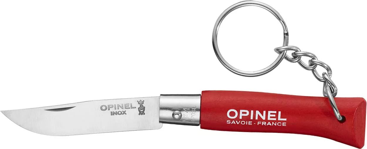 Ніж-брелок складний Opinel №4 червоний (002055) (M-002055)