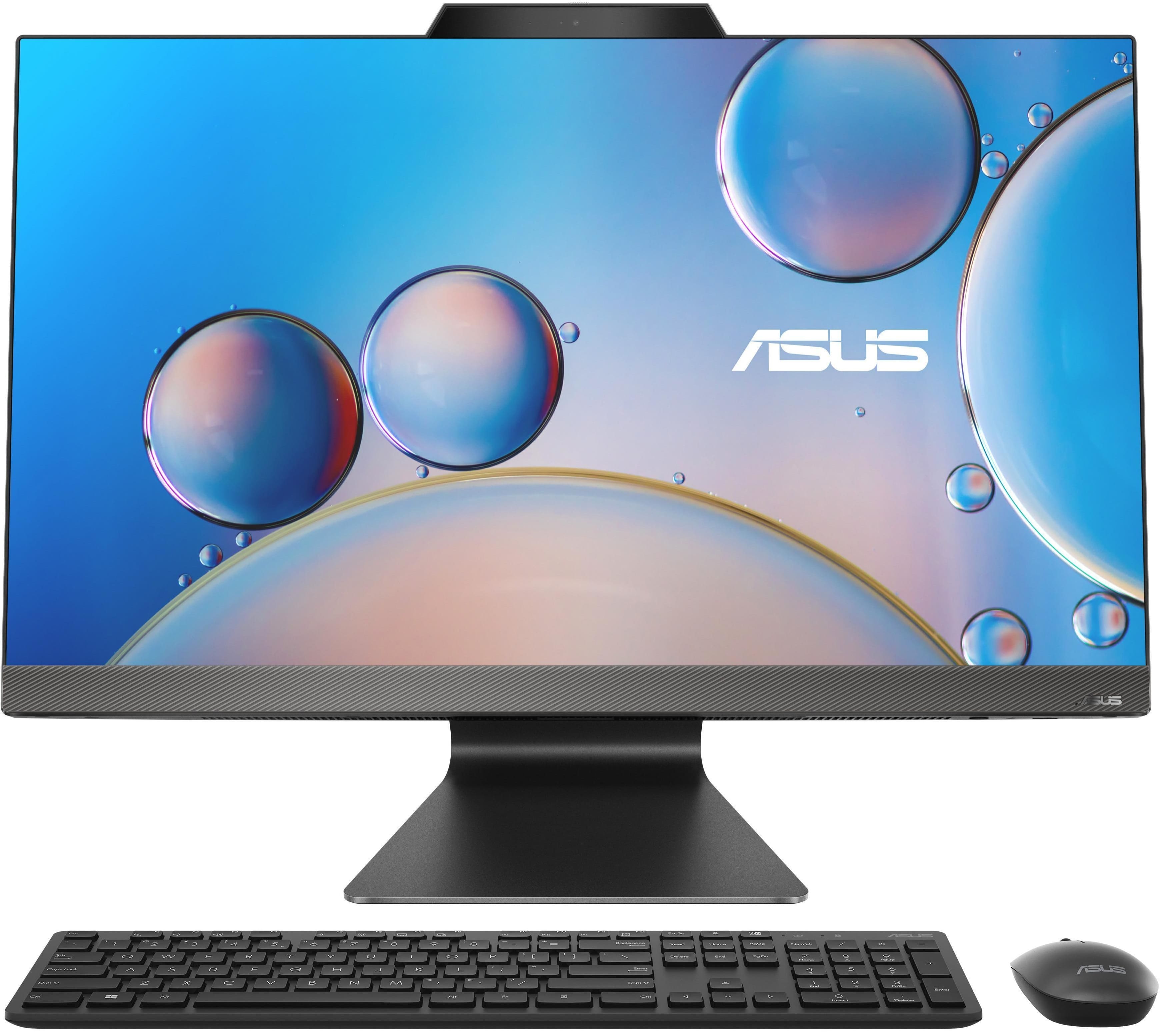 ASUS Комп'ютер персональний моноблок ASUS M3702WFAK-BPE0290 27" FHD AG, AMD R5-7520U, 8GB, F256GB, UMA, WiFi, кл+м, Без ОС, чорний