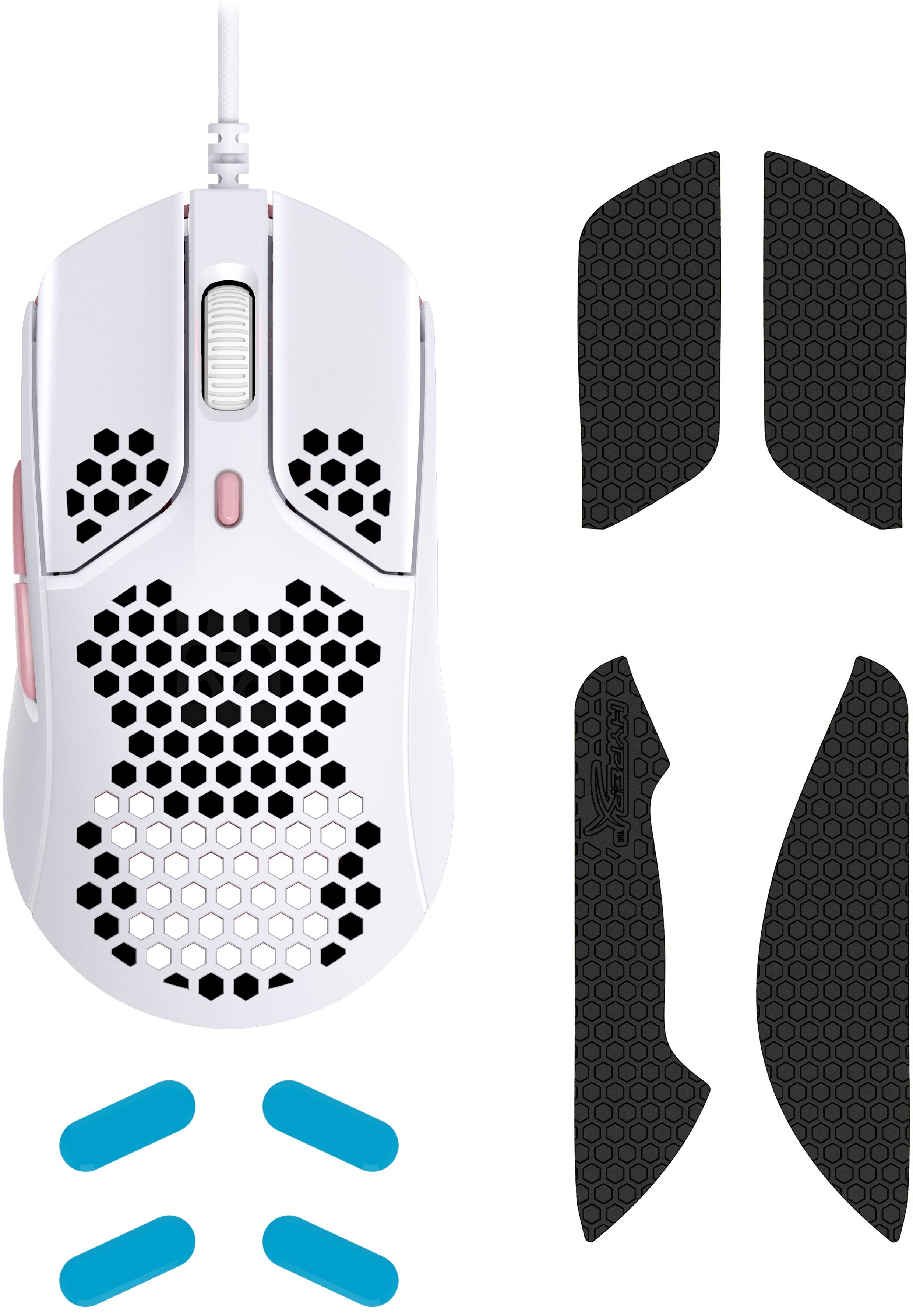 HyperX Миша Pulsefire Haste USB, White/Pink