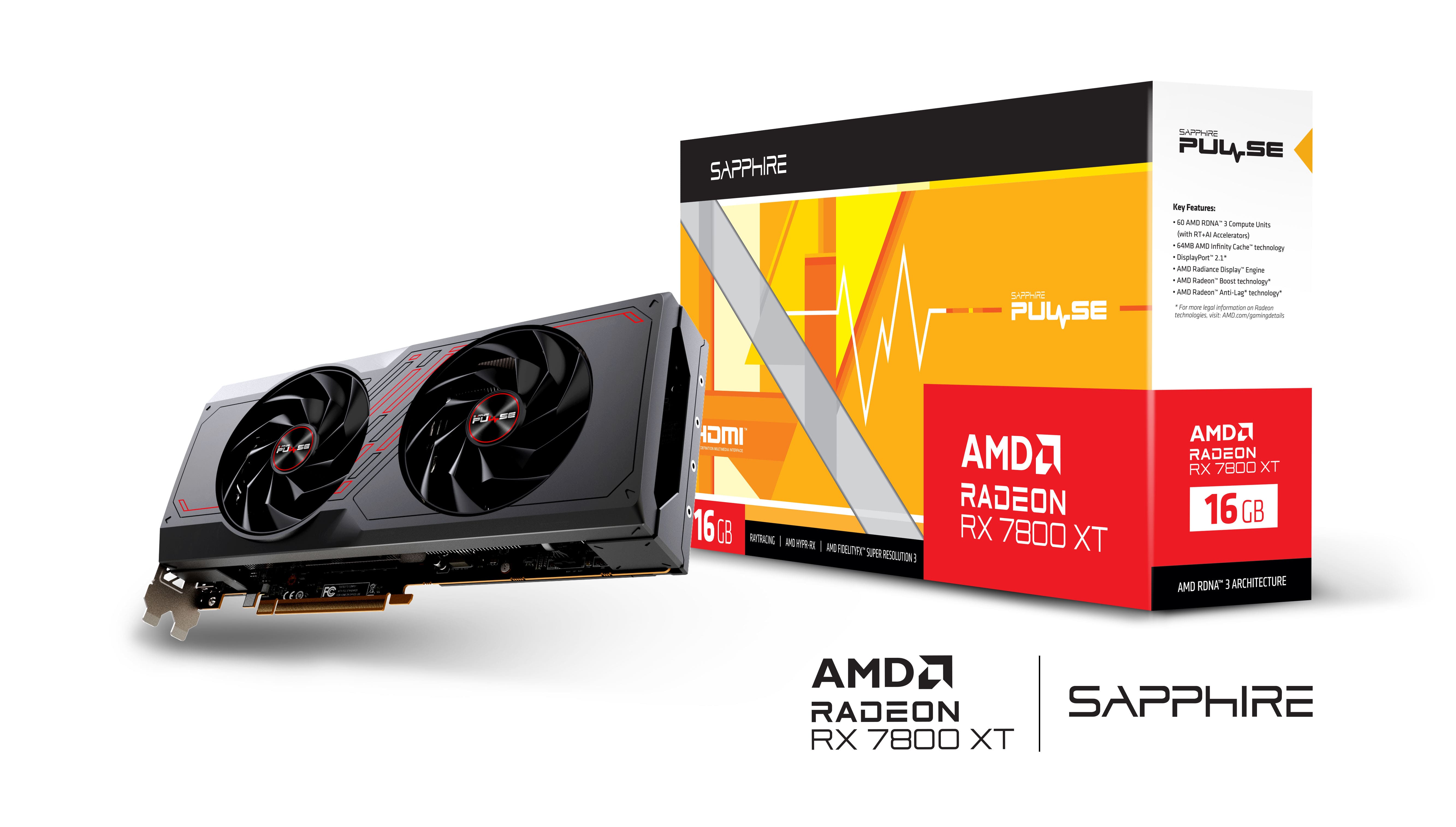 SAPPHIRE Відеокарта Radeon RX 7800 XT 16GB GDDR6 Pulse GAMING