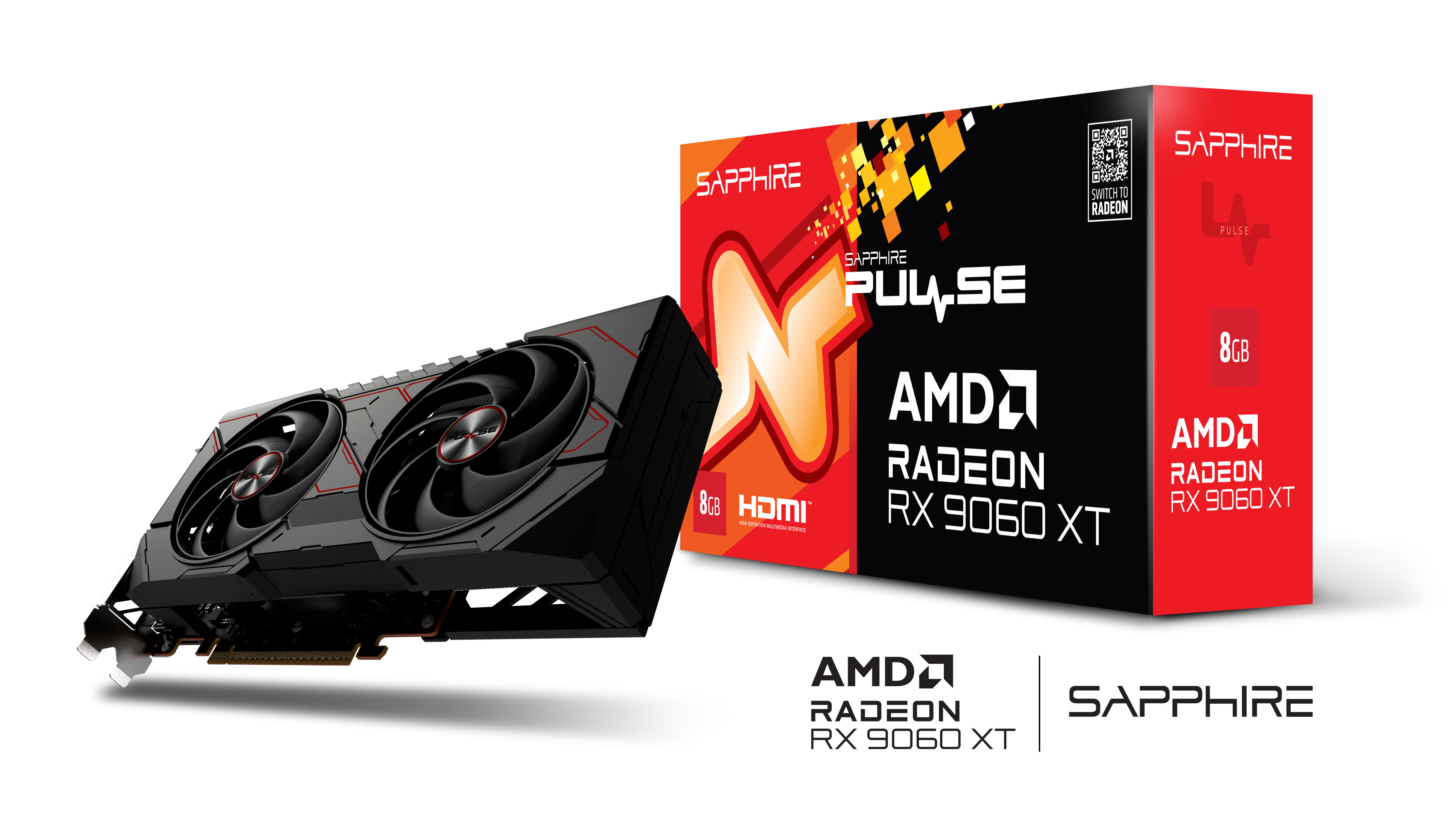 SAPPHIRE Відеокарта Radeon RX 9060 XT 8GB GDDR6 PULSE GAMING OC SAPPHIRE Відеокарта Radeon RX 9060 XT 8GB GDDR6 PULSE GAMING OC