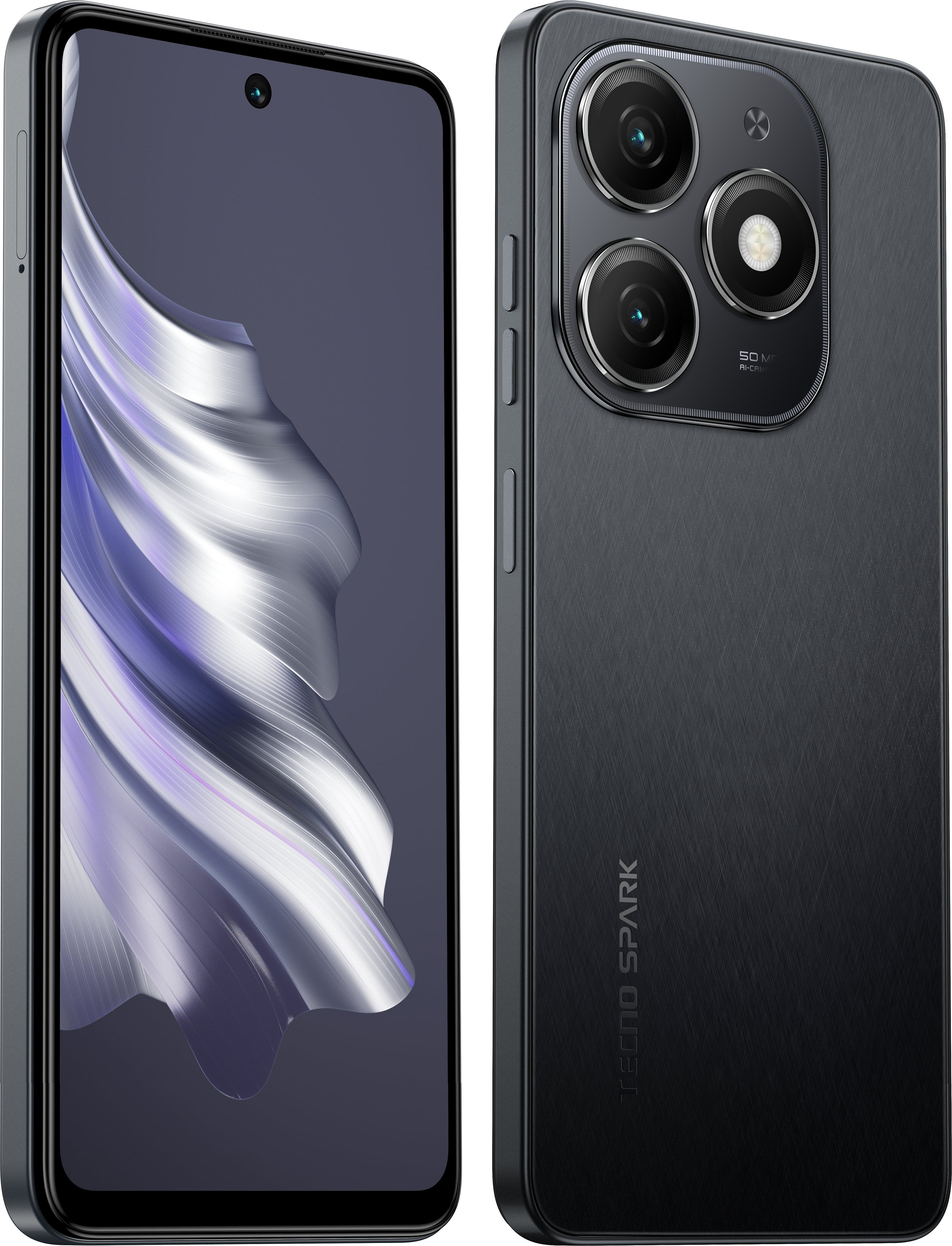 TECNO Смартфон Spark 20 (KJ5n) 6.56` 8/128ГБ, 2SIM, 5000мА•год, Gravity Black