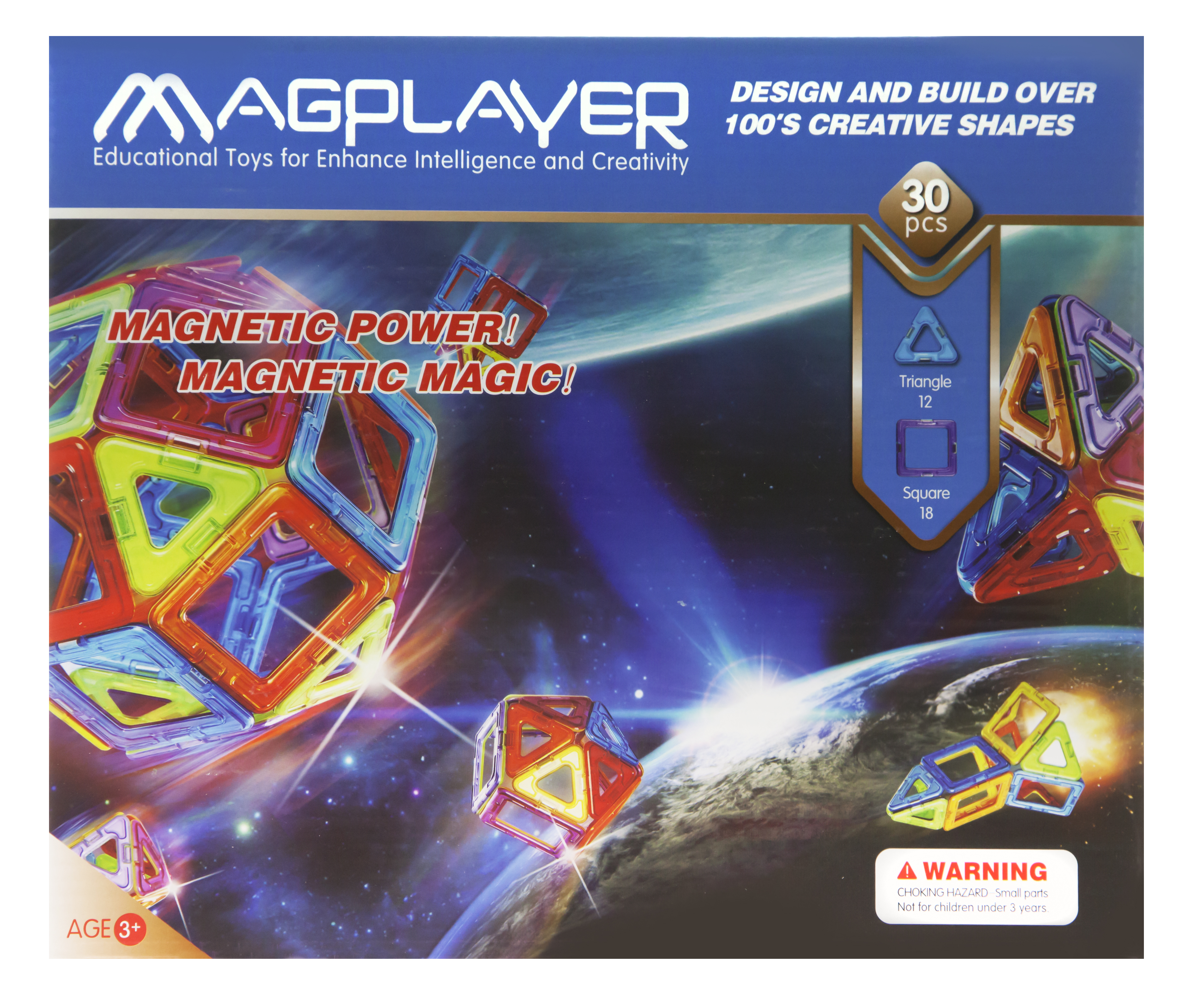 MagPlayer Конструктор магнітний 30 од. (MPB-30)