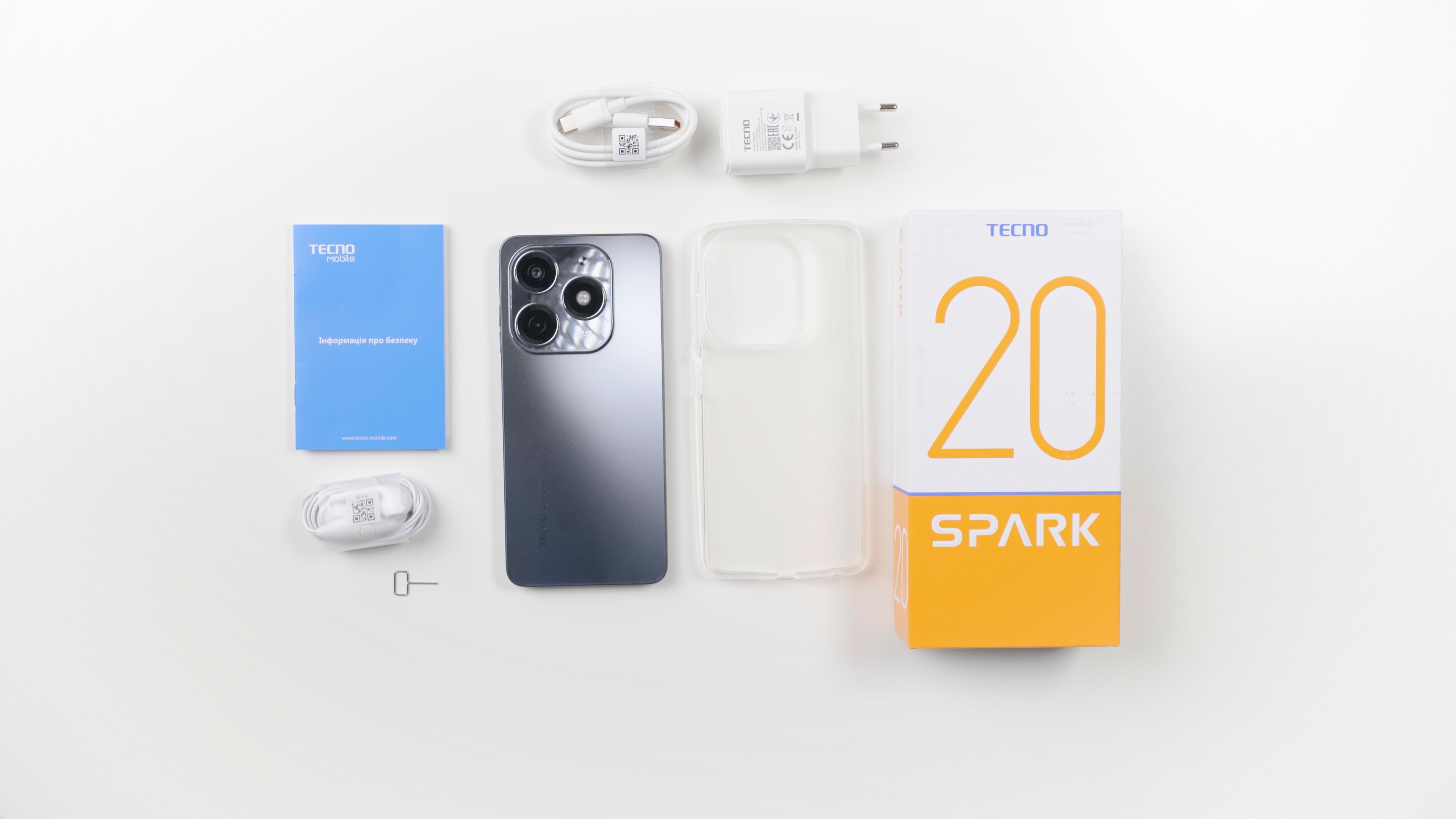 TECNO Смартфон Spark 20 (KJ5n) 6.56` 8/128ГБ, 2SIM, 5000мА•год, Magic Skin Blue
