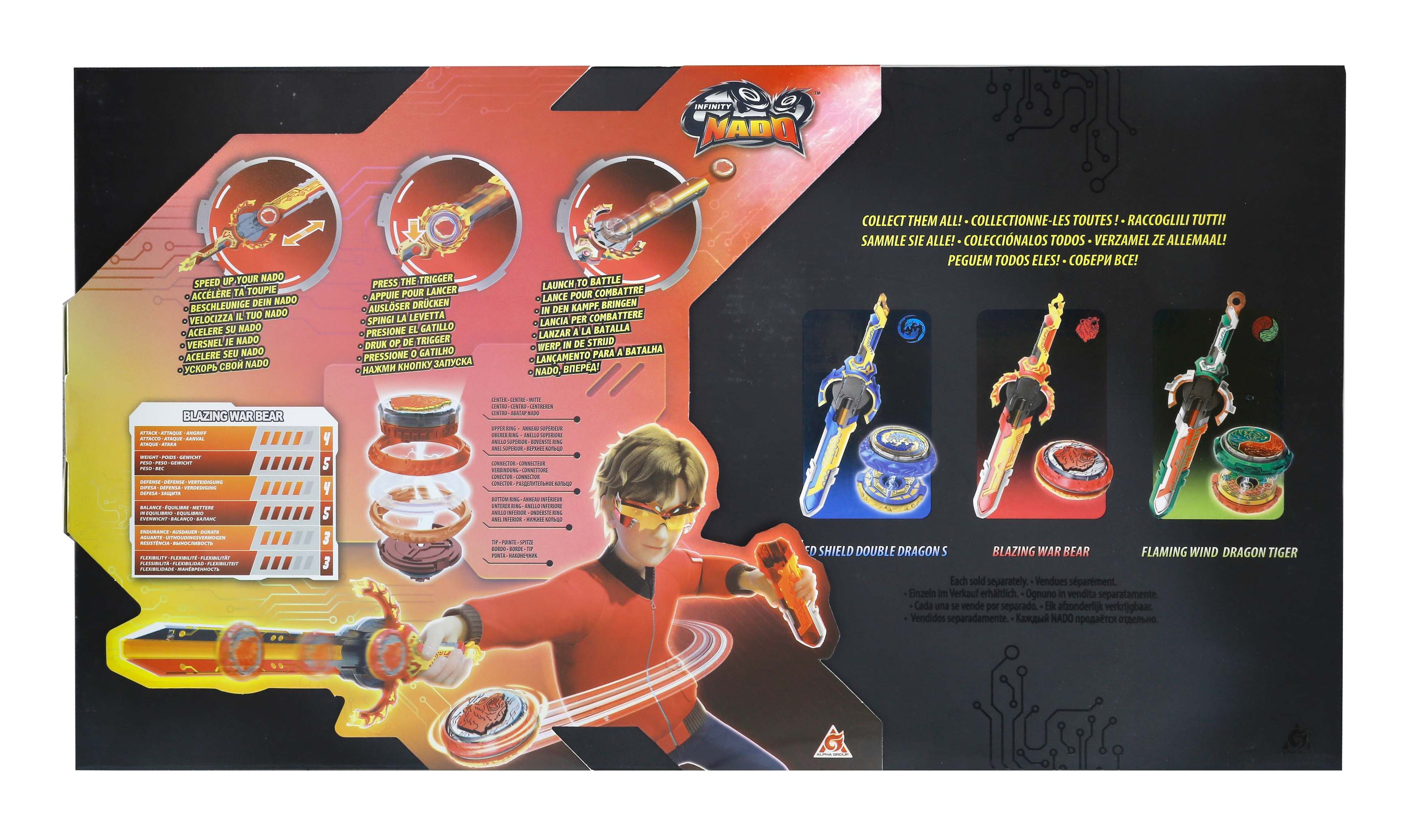 Infinity Nado Дзиґа VI Flaming Pack Палаючий Бойовий Ведмідь (Blazing War Bear)