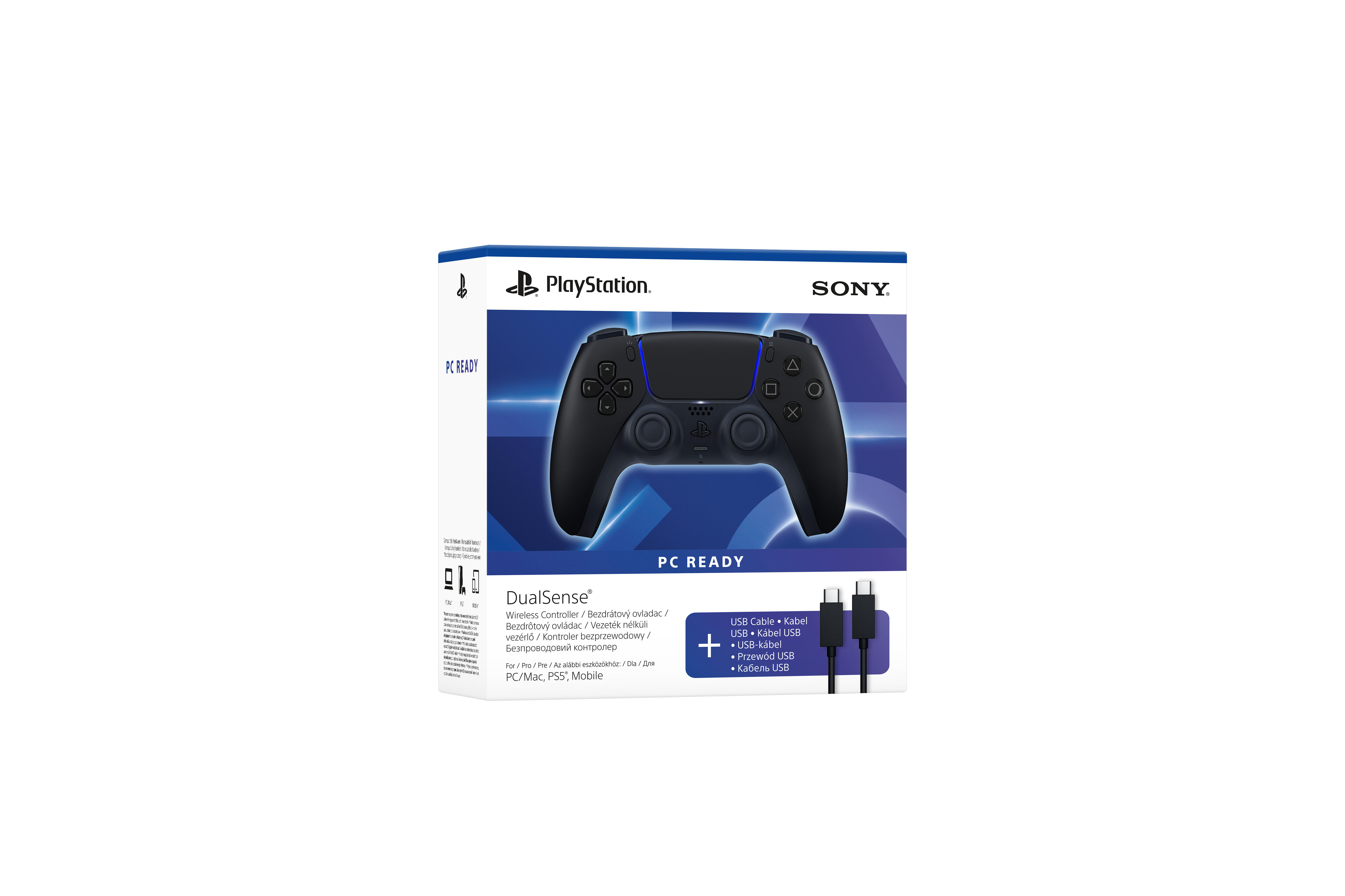 PlayStation Геймпад 5 Dualsense BT, Midnight Black (USB-C кабель)