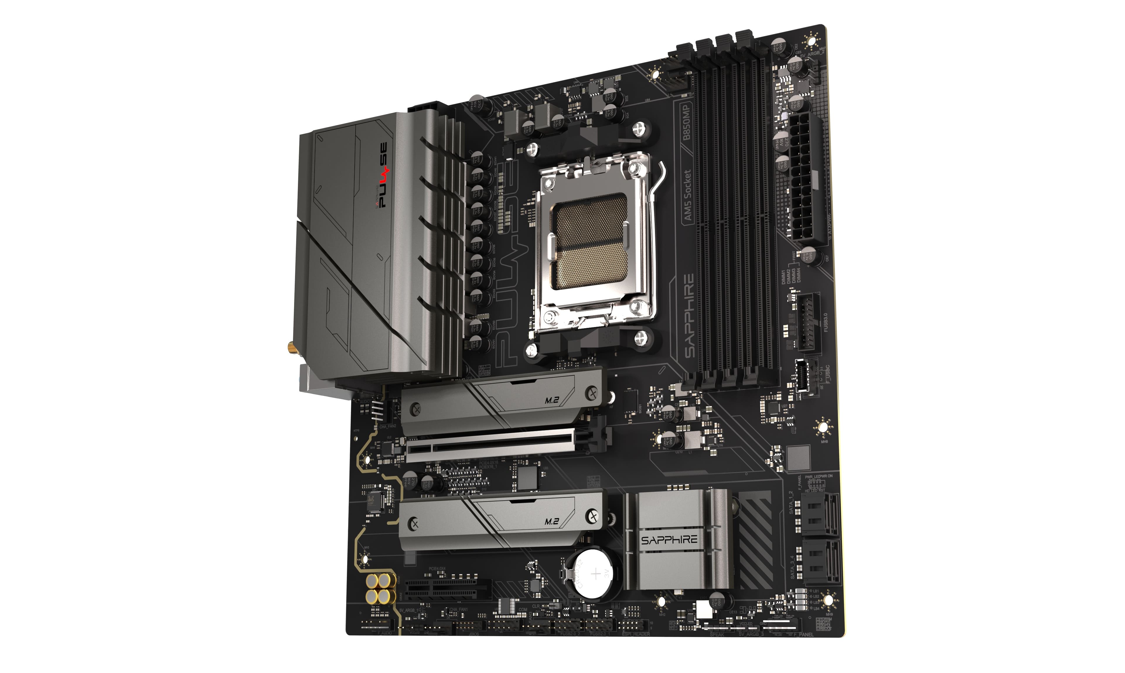 SAPPHIRE Motherboard PULSE B850 WIFI sAM5 B850 4xDDR5 M.2 HDMI DP WiFi BT mATX SAPPHIRE Motherboard PULSE B850 WIFI sAM5 B850 4xDDR5 M.2 HDMI DP WiFi BT mATX
