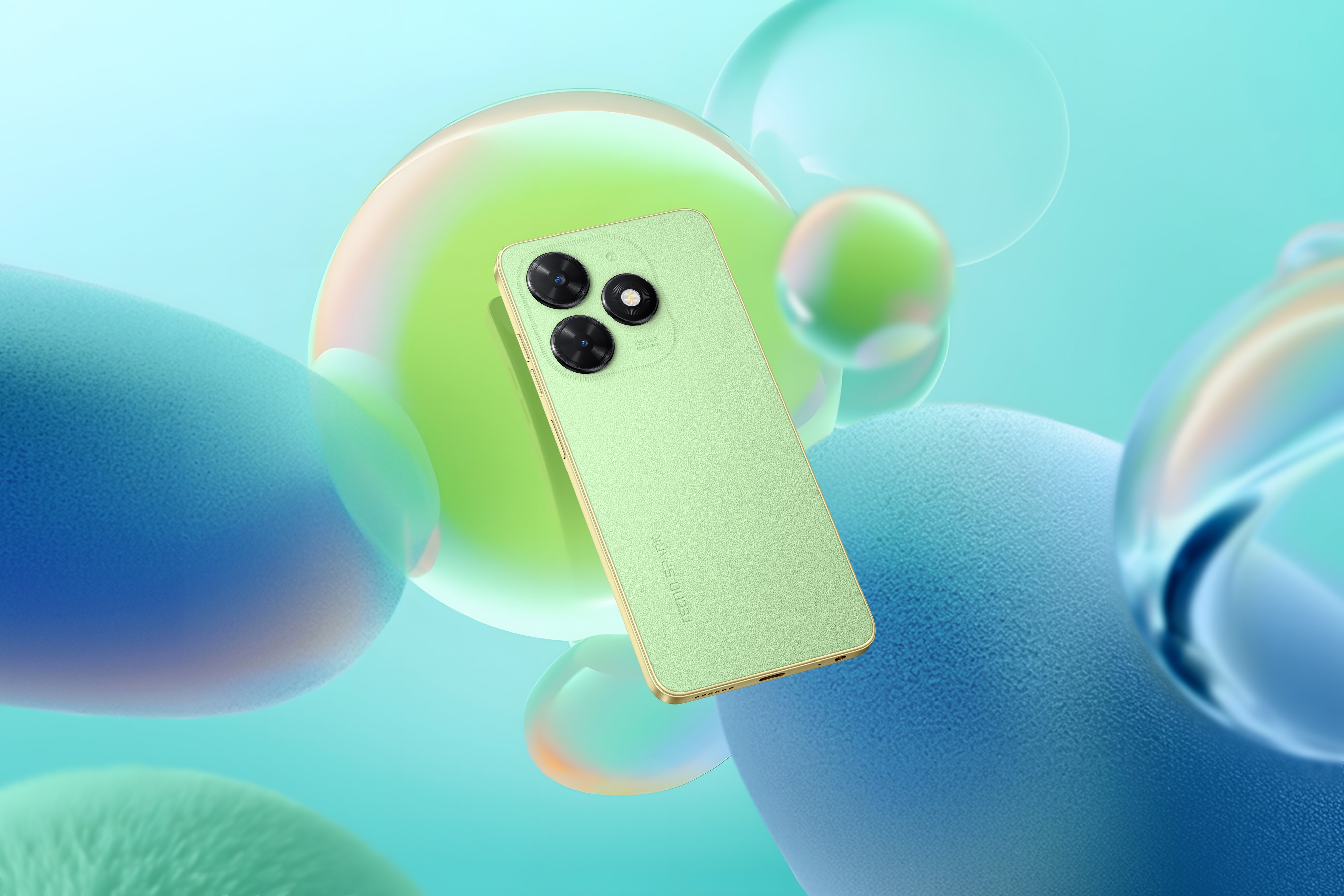 TECNO Смартфон Spark Go 2024 (BG6) 6.56" 4/64ГБ, 2SIM, 5000мА·год, Magic Skin Green