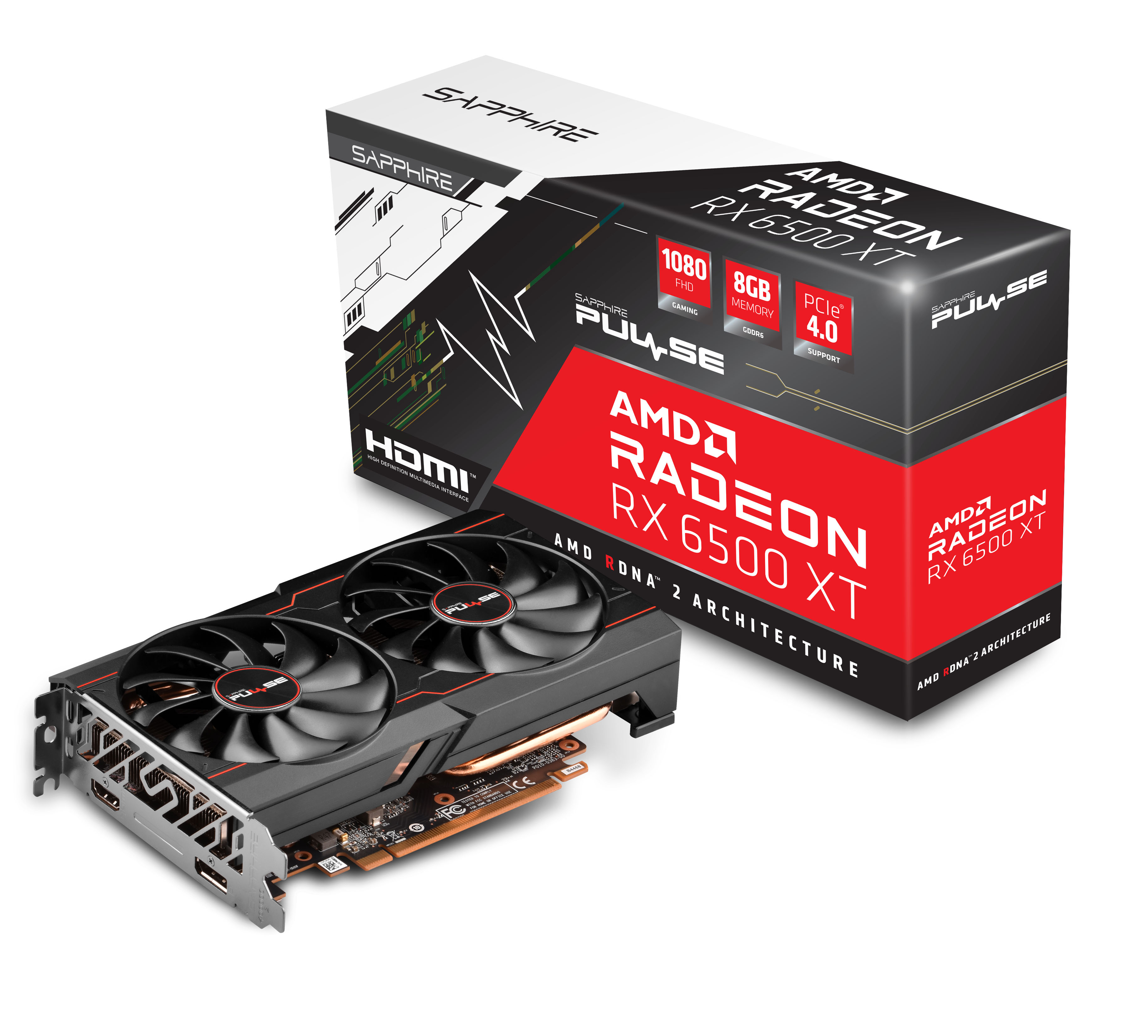 SAPPHIRE Відеокарта Radeon RX 6500 XT 8GB GDDR6 PULSE GAMING OC