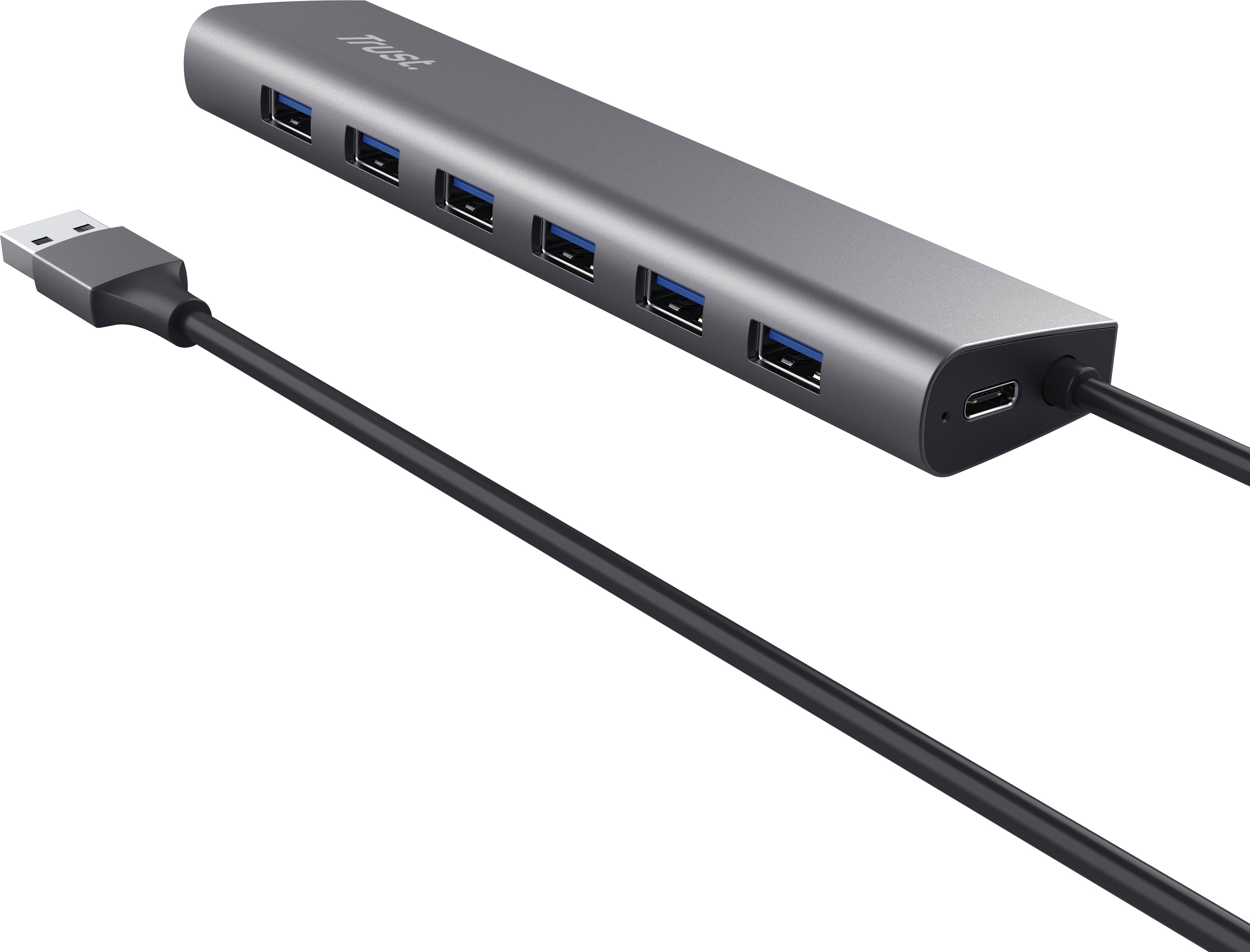 Trust USB-хаб DALYX 7-IN-1 USB-A 3.2 ALUMINIUM Trust USB-хаб DALYX 7-IN-1 USB-A 3.2 ALUMINIUM