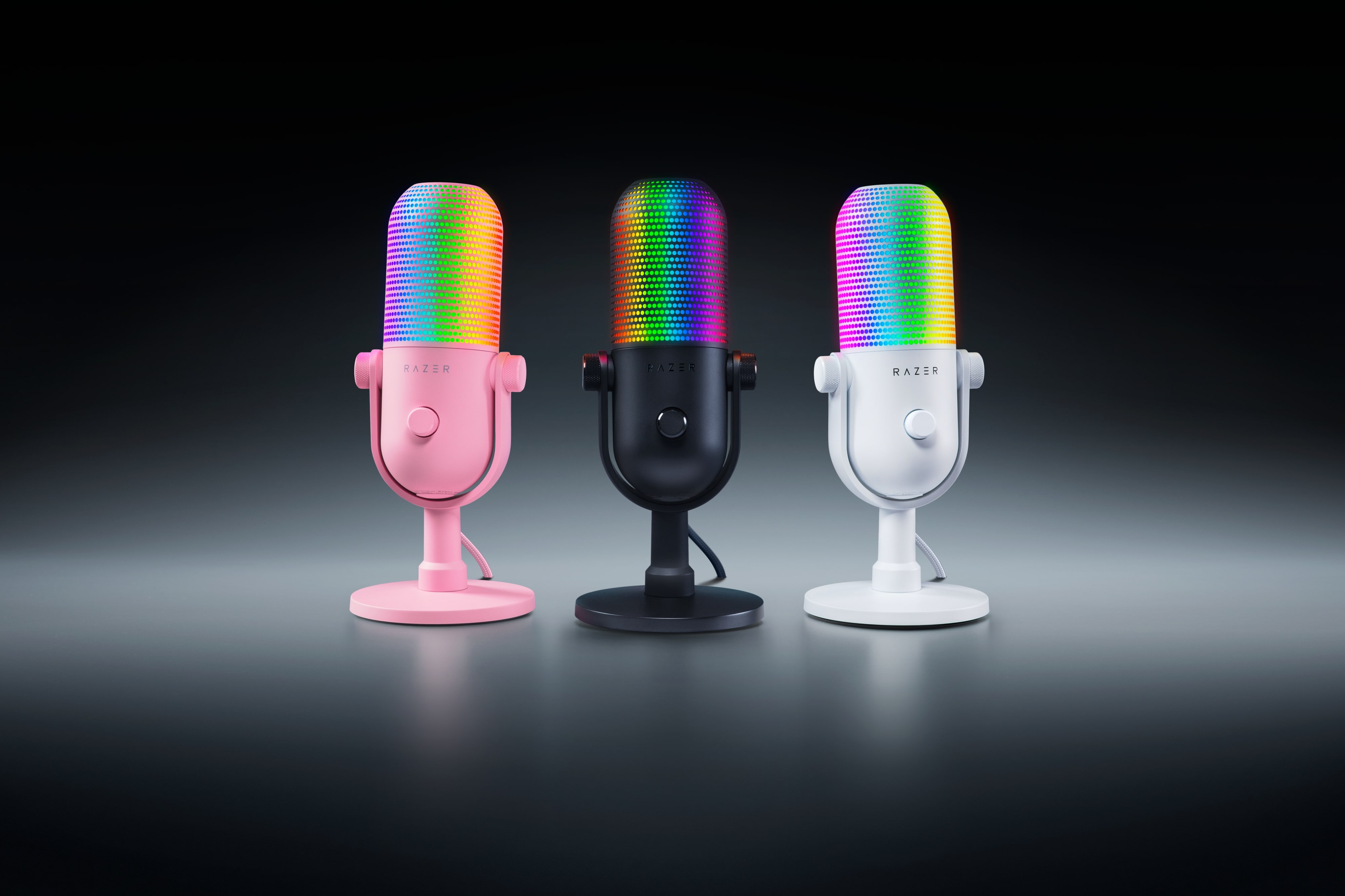 Razer Мікрофон геймінговий Seiren V3 Chroma, Uni, RGB, USB-A, 2м, білий