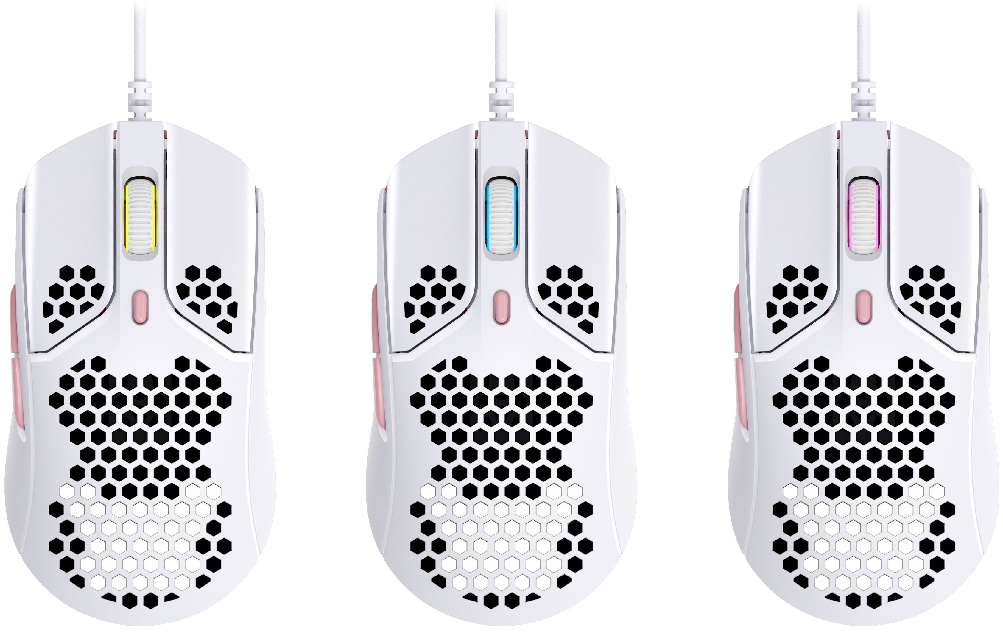 HyperX Миша Pulsefire Haste USB, White/Pink