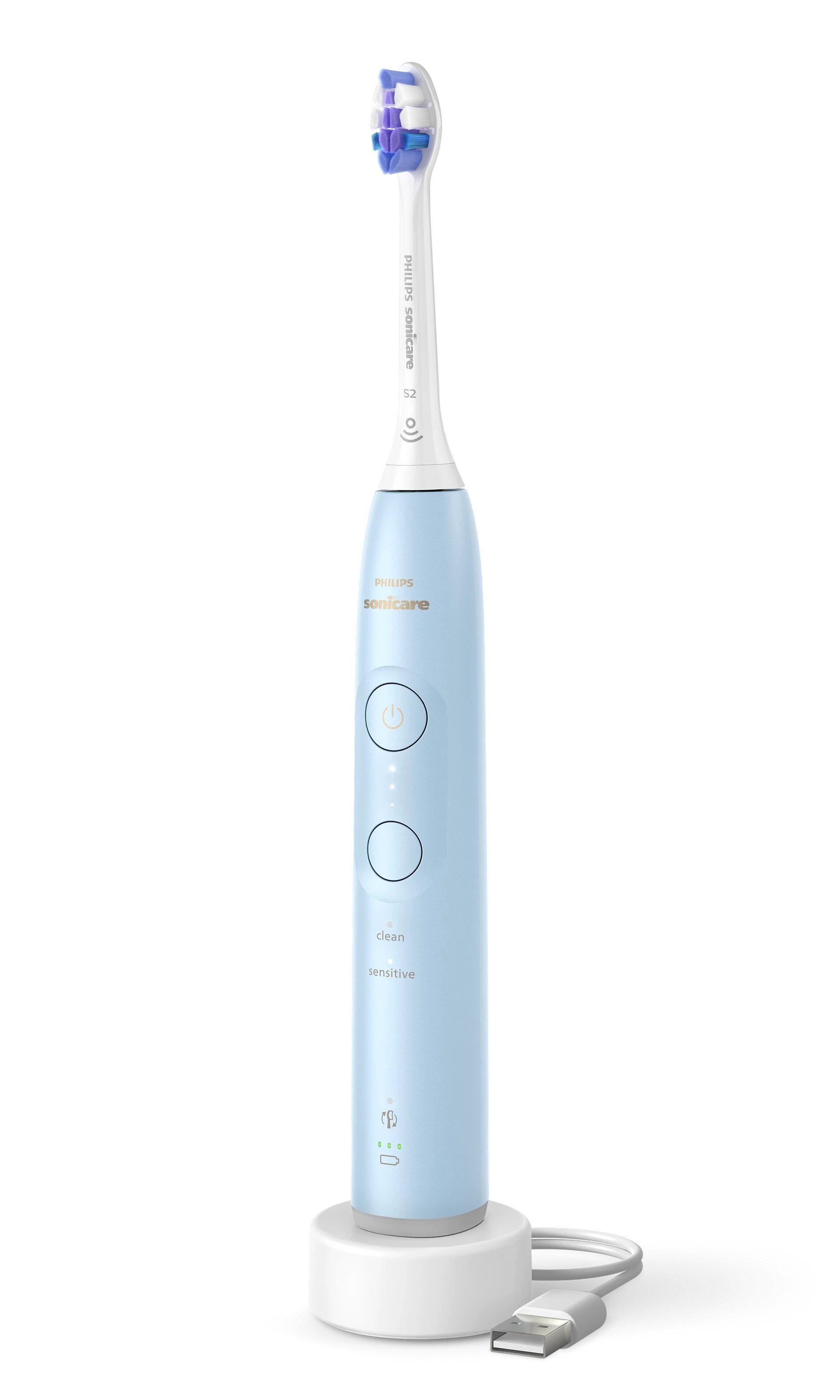 Philips Щітка зубна електр., Sonicare 6100 Series, 62т. колів/хв, насадок-1, блакитний