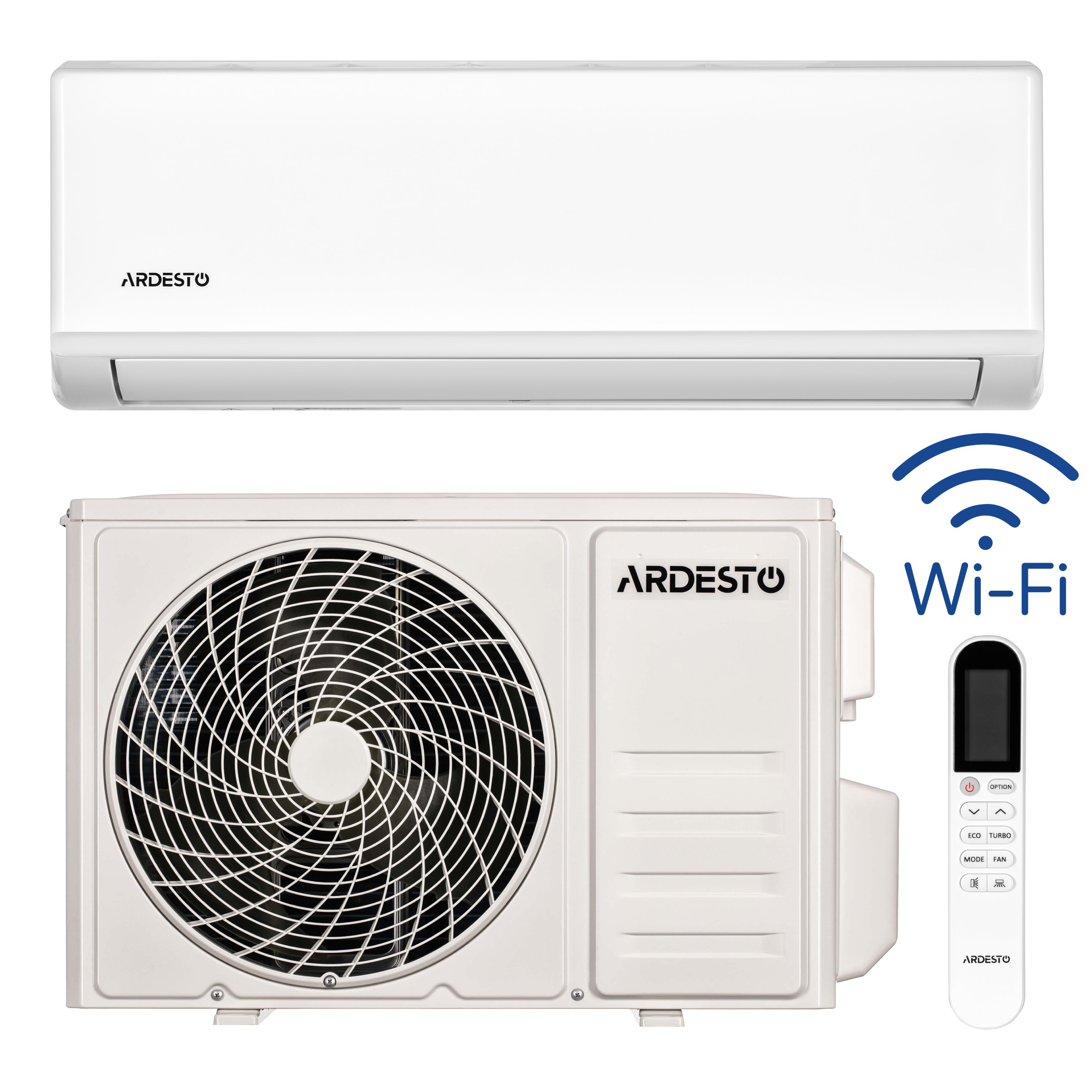 ARDESTO Кондиціонер CoolSmartPro 55м2 інвертор 18000BTU 5.1кВт A++/A+ -25°С Wi-Fi R32 білий