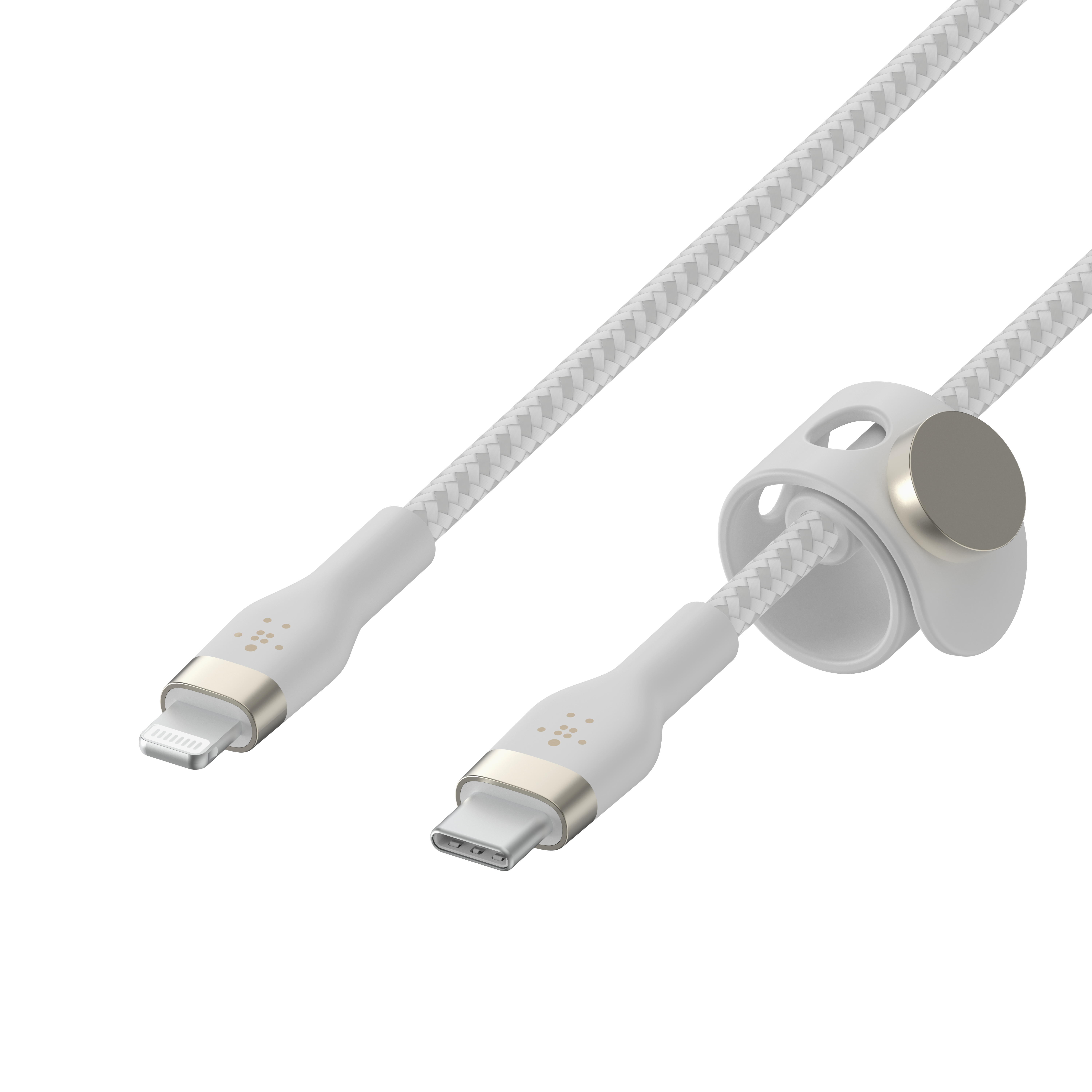 Belkin Кабель USB-С - Lightning BRAIDED SILICONE 1m White Belkin Кабель USB-С - Lightning BRAIDED SILICONE 1m White