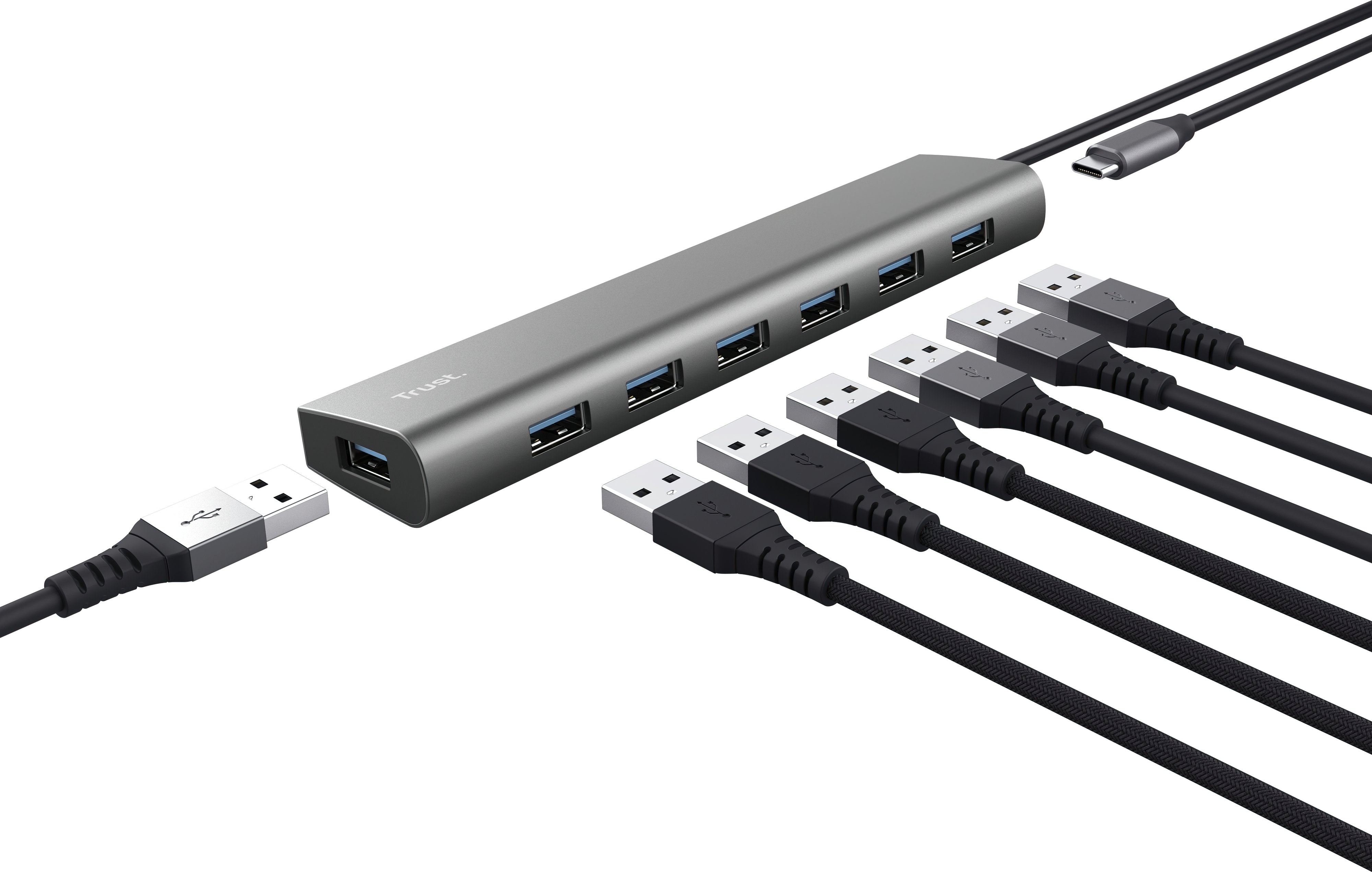 Trust USB-хаб DALYX 7-IN-1 USB-A 3.2 ALUMINIUM Trust USB-хаб DALYX 7-IN-1 USB-A 3.2 ALUMINIUM