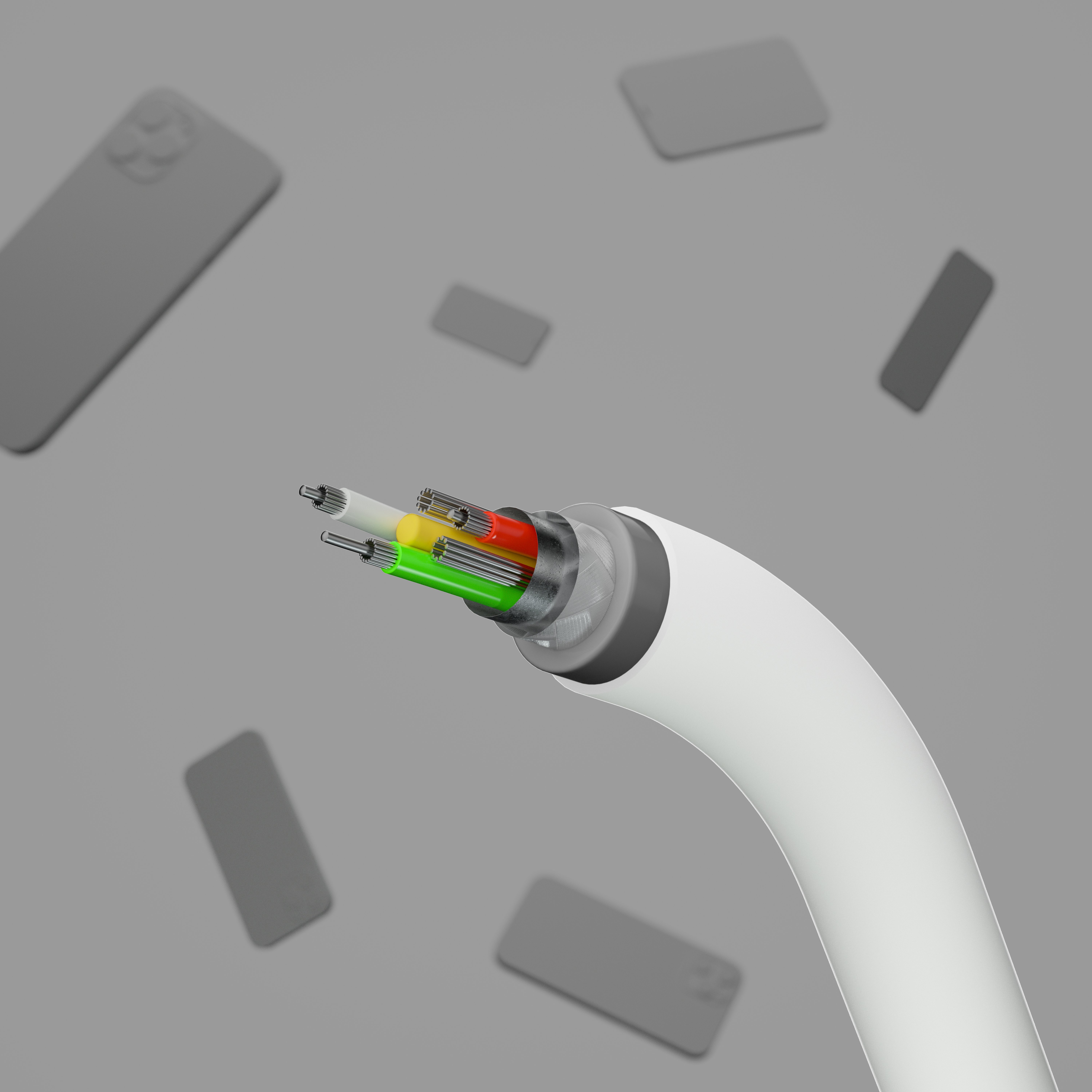 Belkin Кабель USB-A - USB-C силіконовий, з кліпсою, 2м, білий