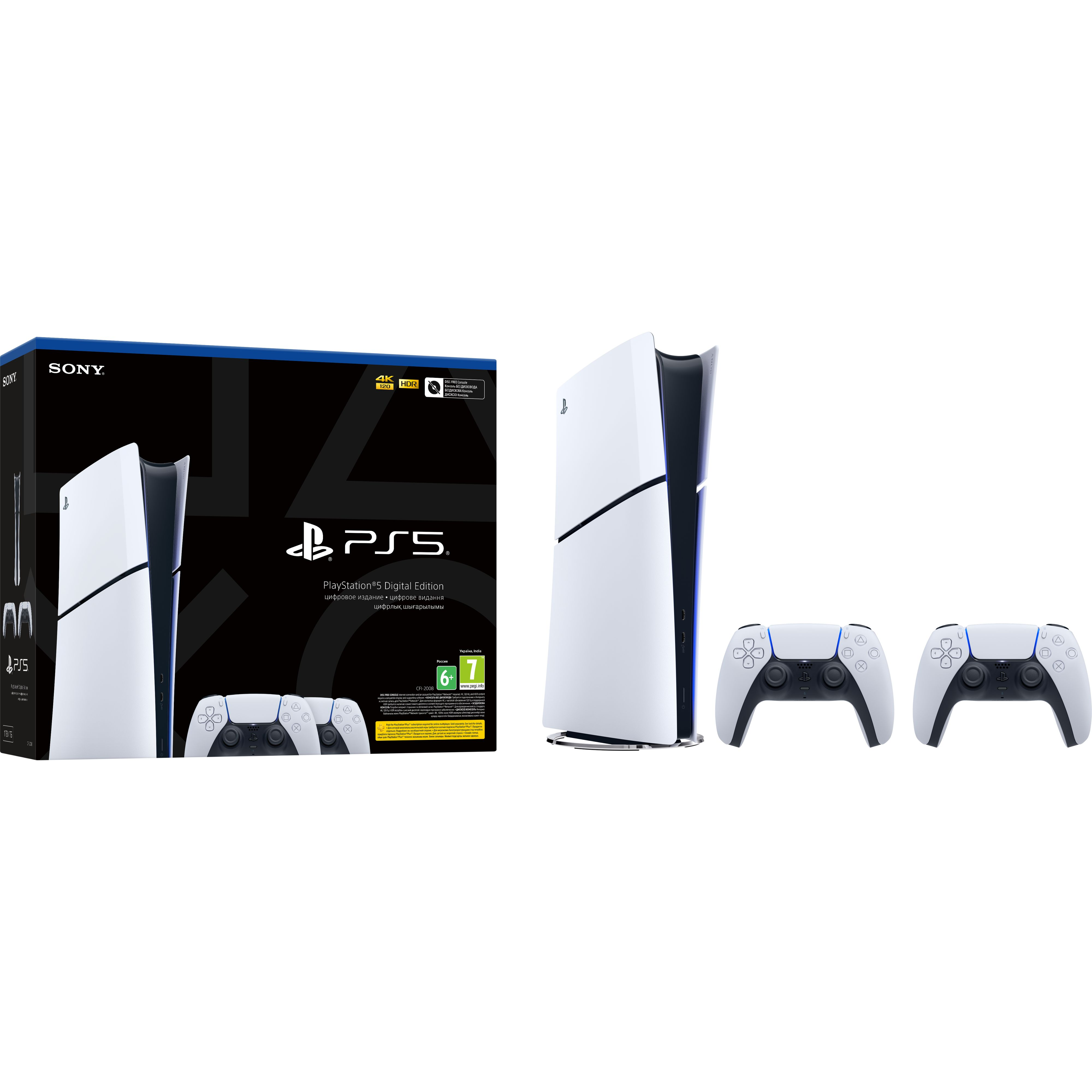 PlayStation Ігрова консоль 5 Slim Digital Edition (2 геймпади Dualsense)