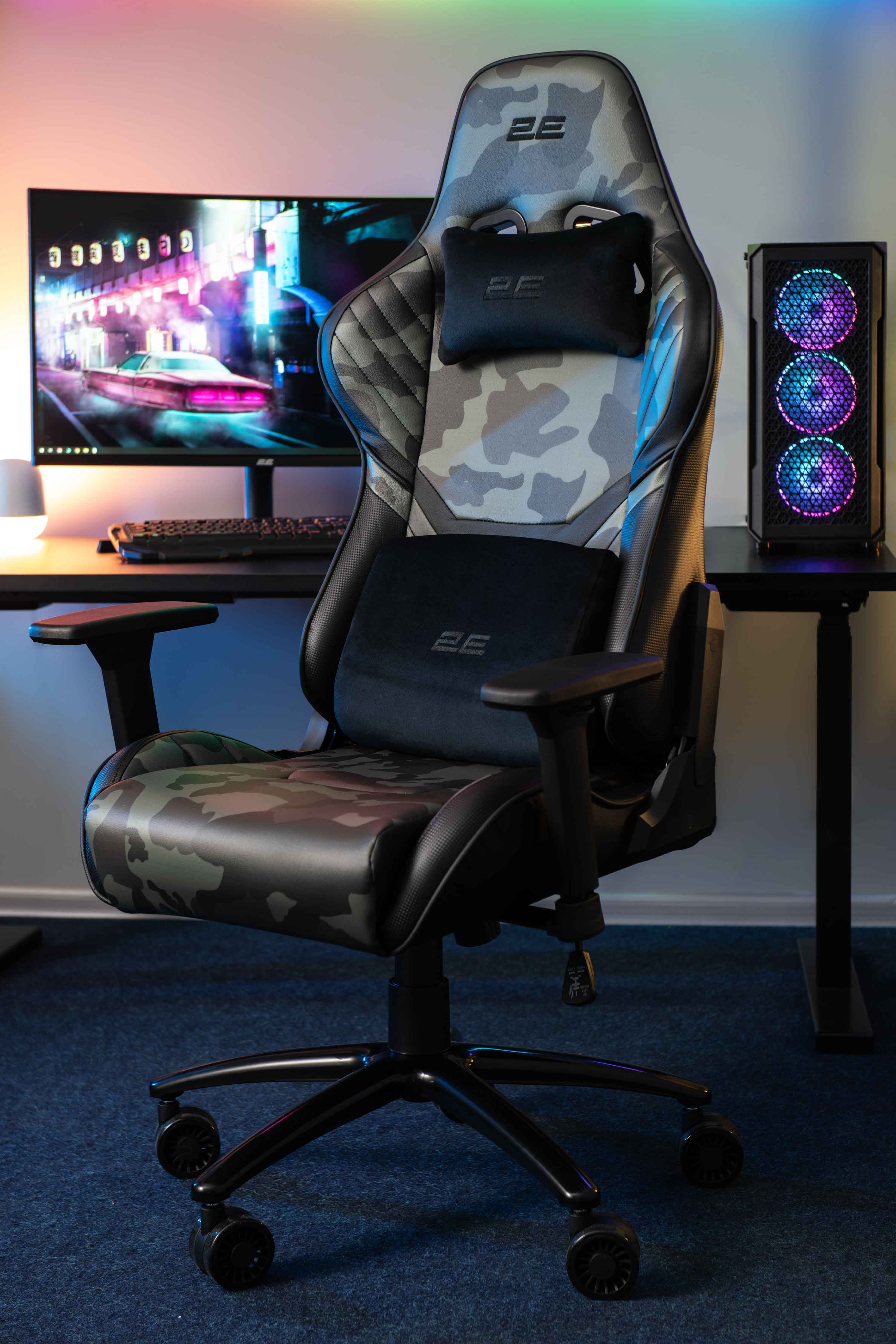 2E Gaming Ігрове крісло HIBAGON II Black/Camo