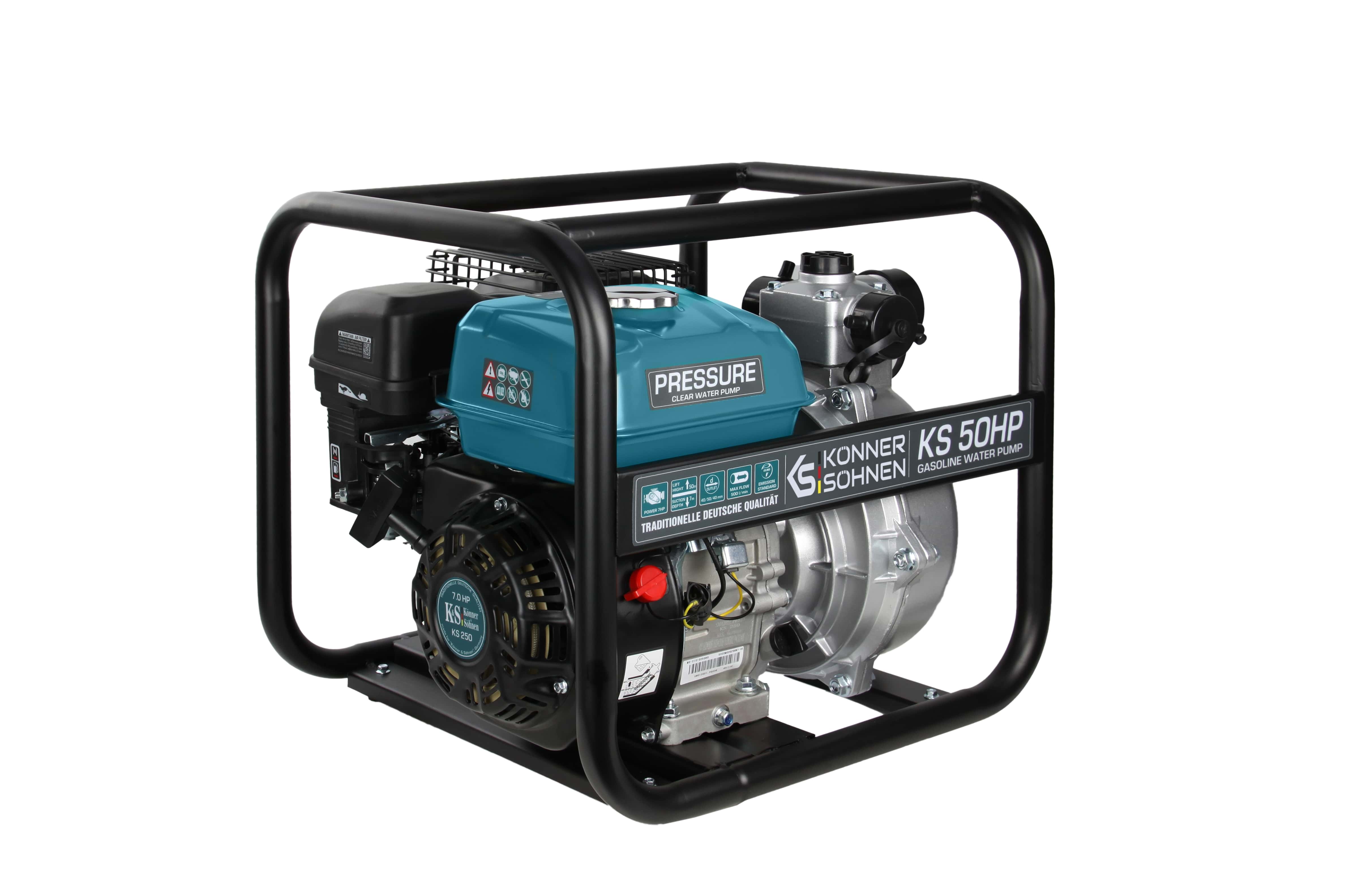 Könner & Söhnen Мотопомпа KS 50HP високонапірна, 7.0к.с, 500л/хв, 29кг