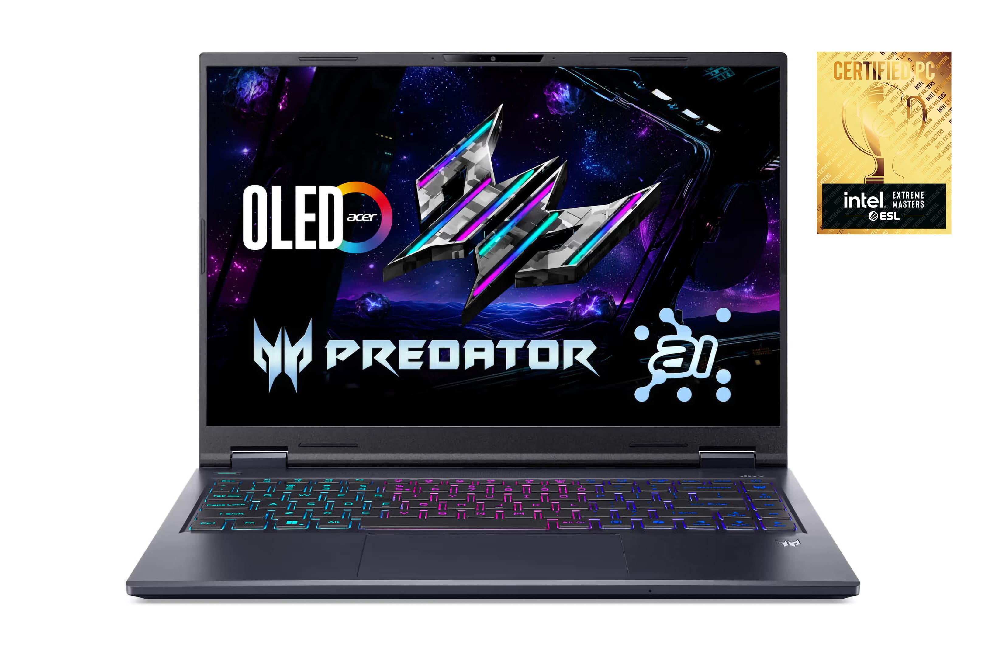 Acer Ноутбук Predator Helios Neo 14 PHN14-71 14.5" 2.8K OLED, Intel U9-285H, 32GB, F2TB, NVD5070-8, Lin, чорний