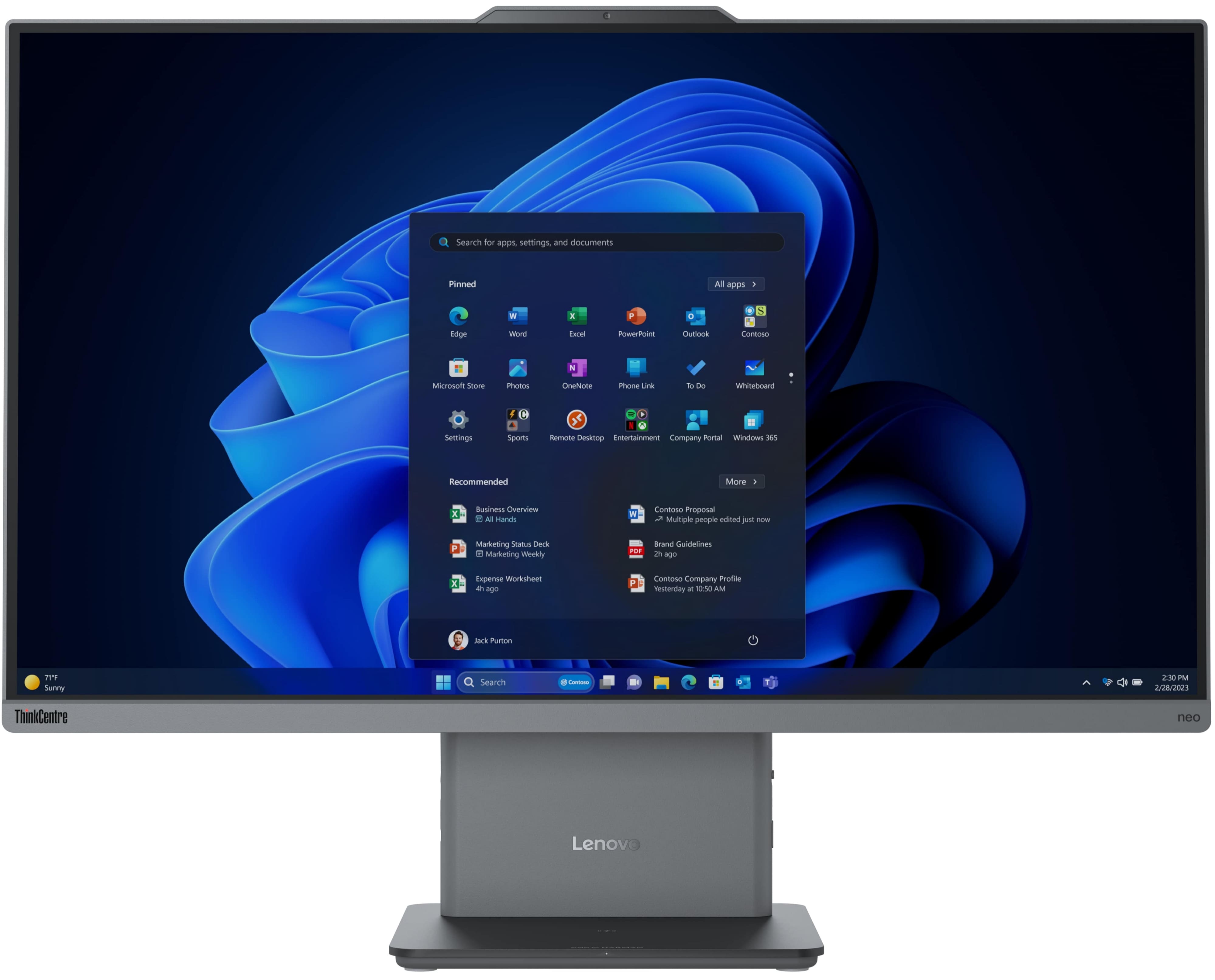 Lenovo Комп'ютер персональний моноблок Lenovo ThinkCentre 50a 27-G5 27" FHD IPS AG, Intel i7-13620H, 32GB, F512GB, UMA, WiFi, кл+м, без ОС, сірий