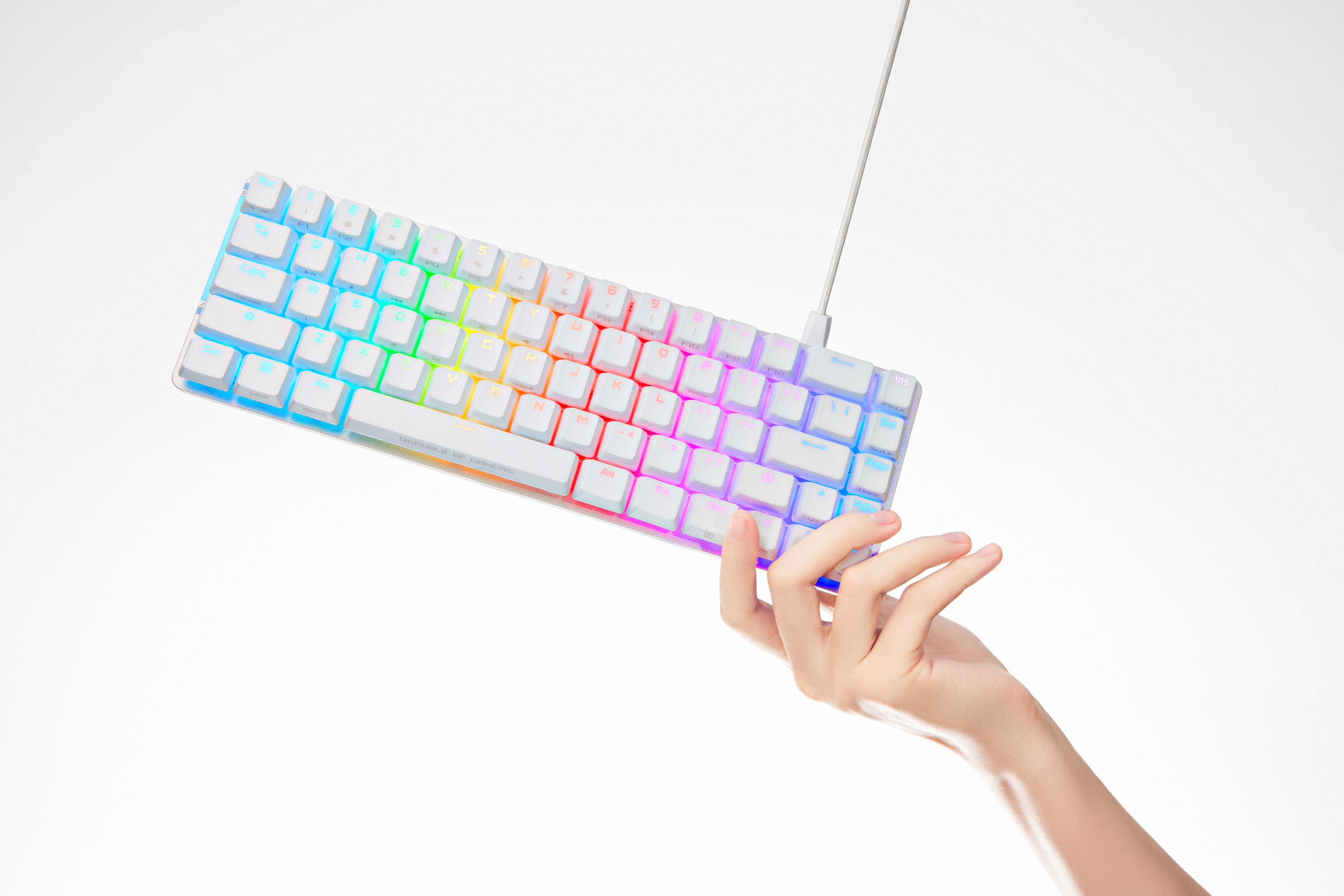 ASUS Клавіатура ROG Falchion Ace LED 68key NX RD USB White
