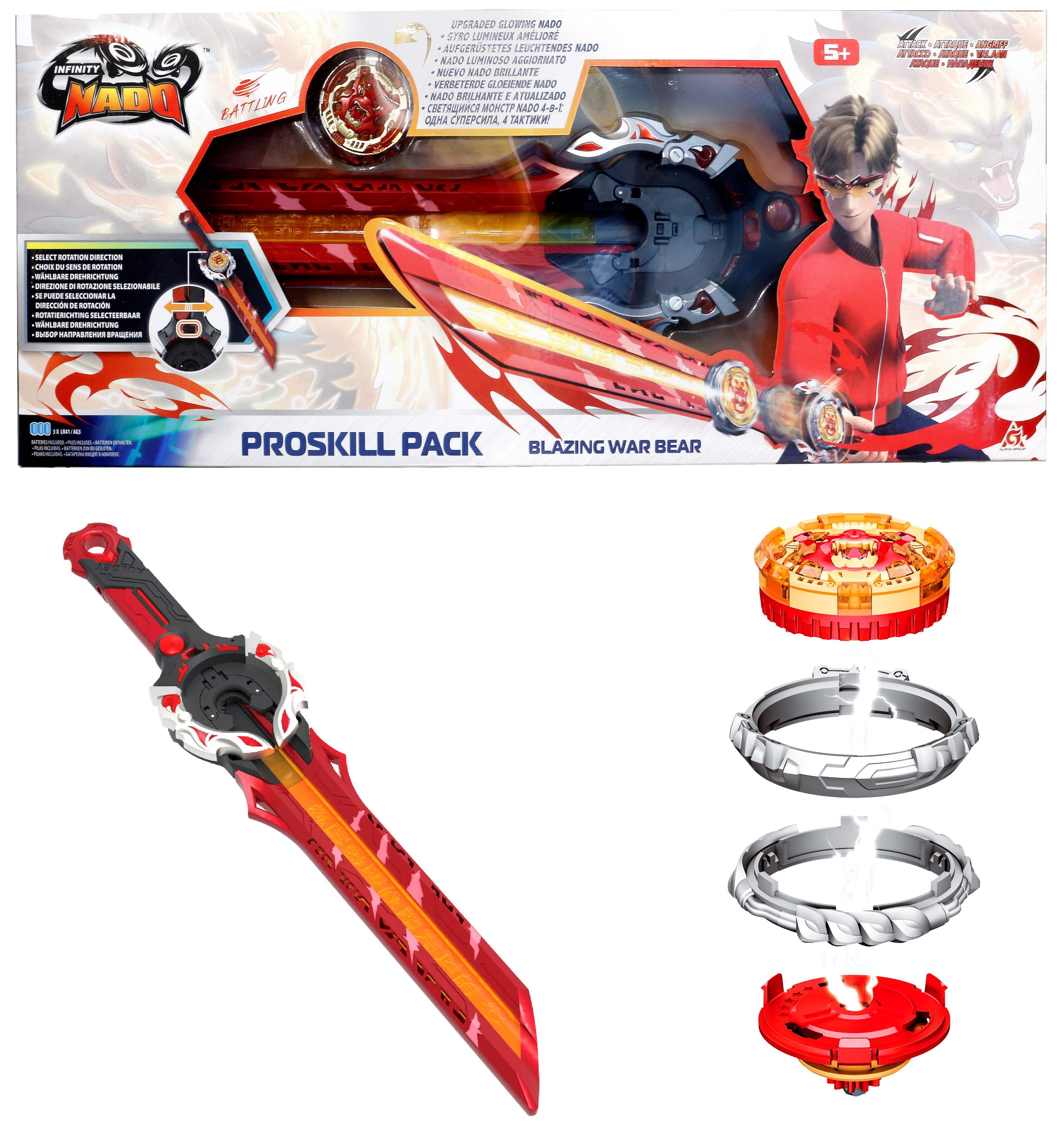 Infinity Nado Дзиґа VI Proskill Pack Палаючий Бойовий Ведмідь (Blazing War Bear)