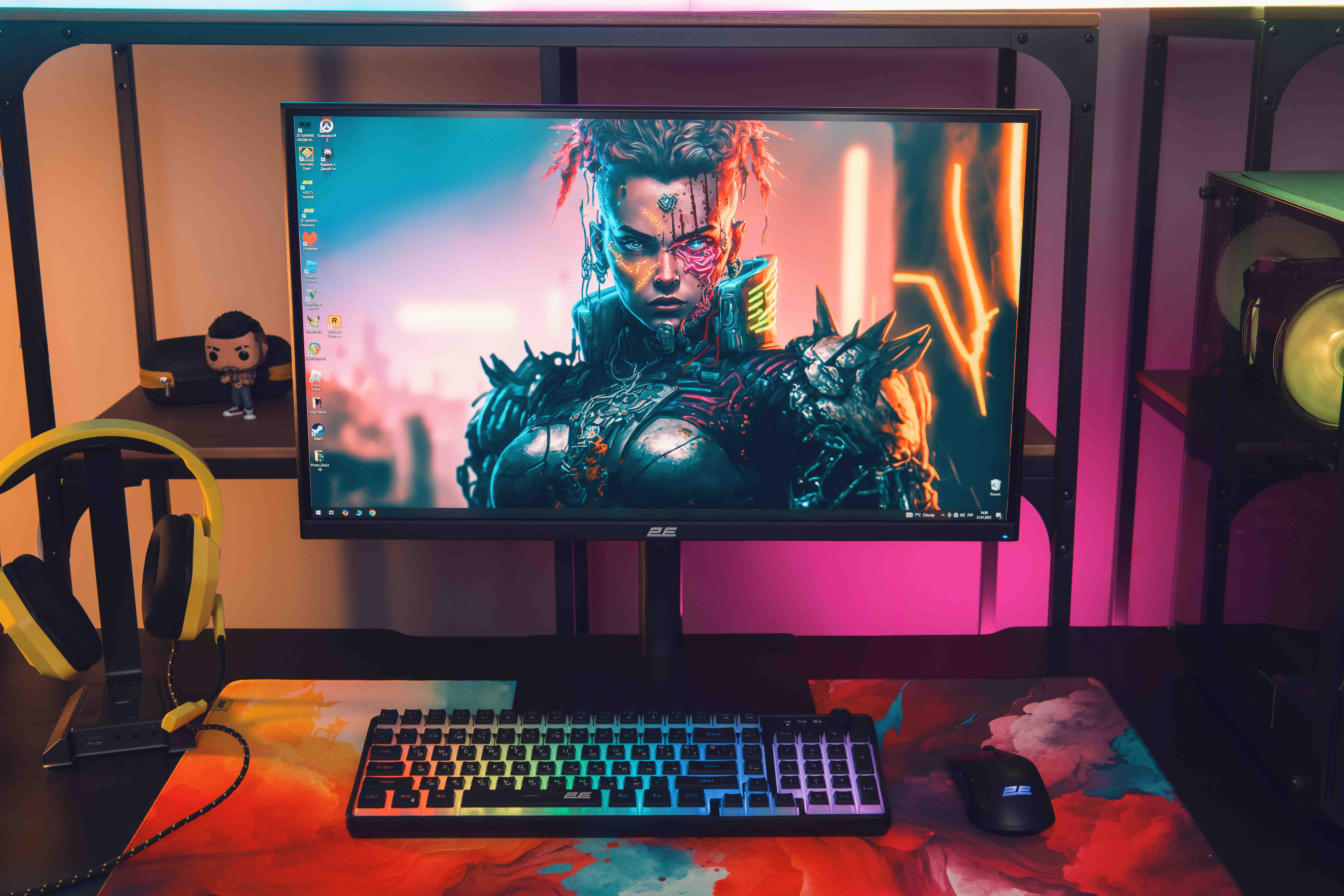 2E Gaming Монітор 27" G2724B 2xHDMI, DP, IPS, 2560x1440, 165Hz, 1ms, FreeSync, HAS