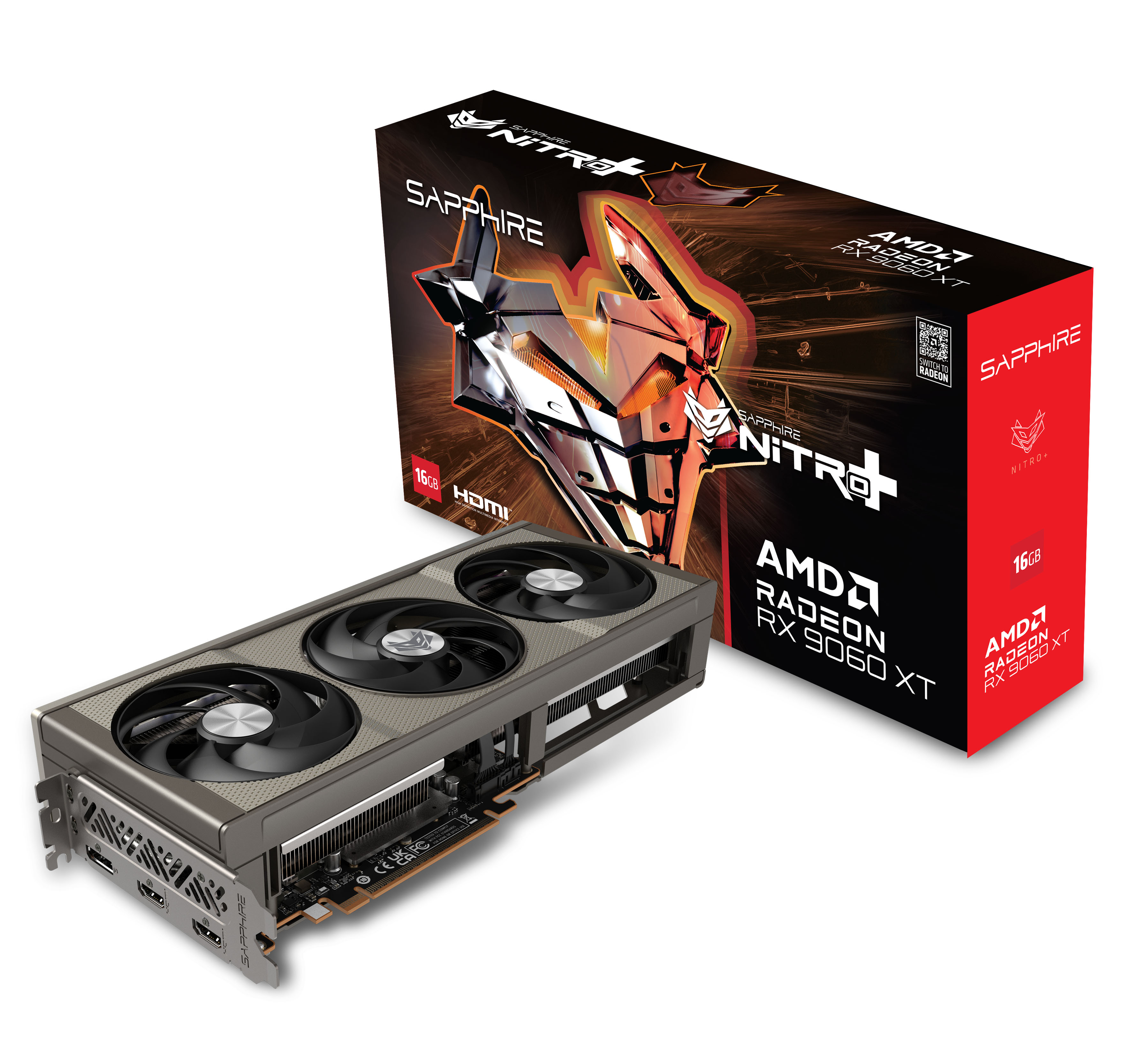 SAPPHIRE Відеокарта Radeon RX 9060 XT 16GB GDDR6 NITRO+ GAMING OC SAPPHIRE Відеокарта Radeon RX 9060 XT 16GB GDDR6 NITRO+ GAMING OC