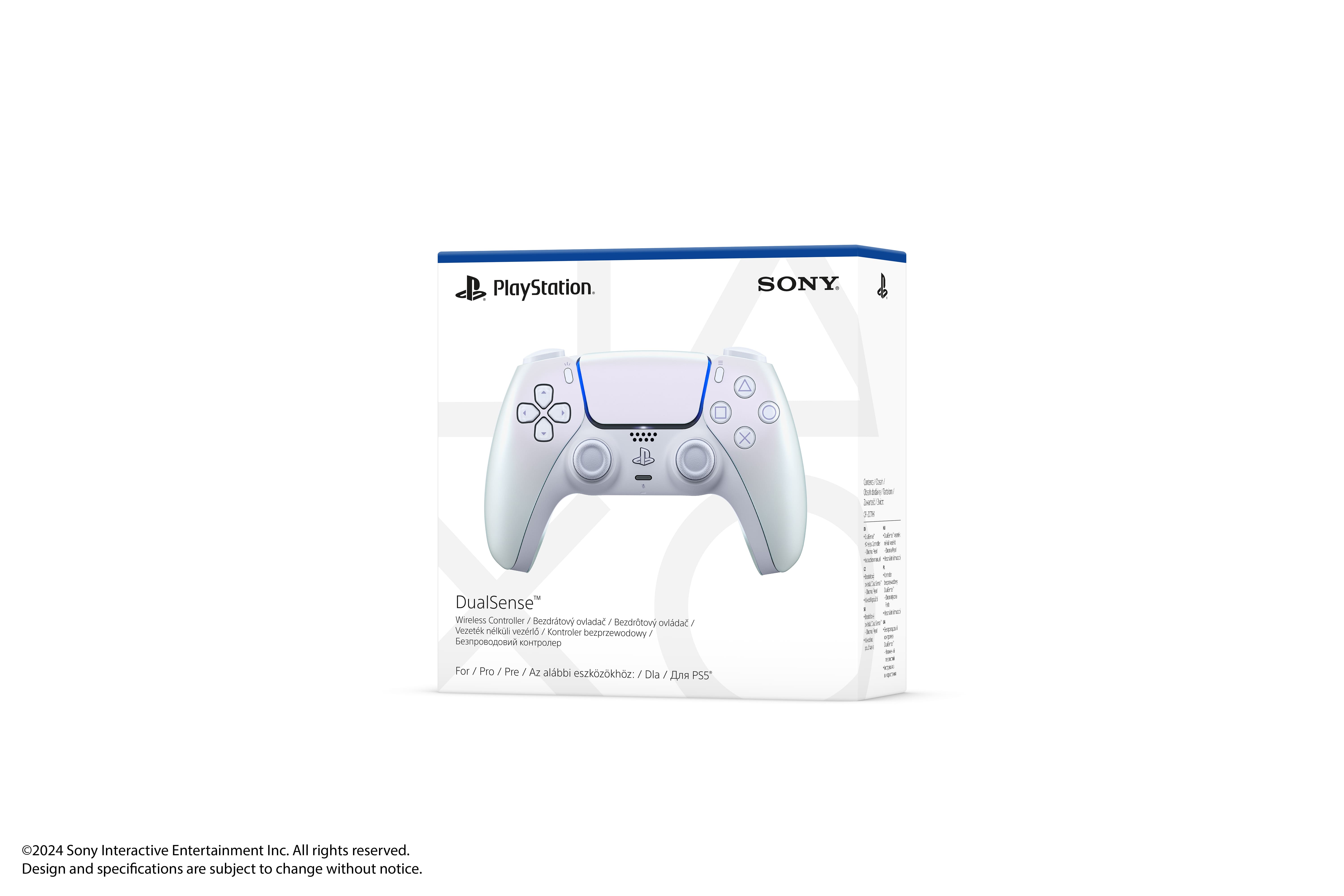 PlayStation Геймпад 5 Dualsense BT, Chrome Pearl