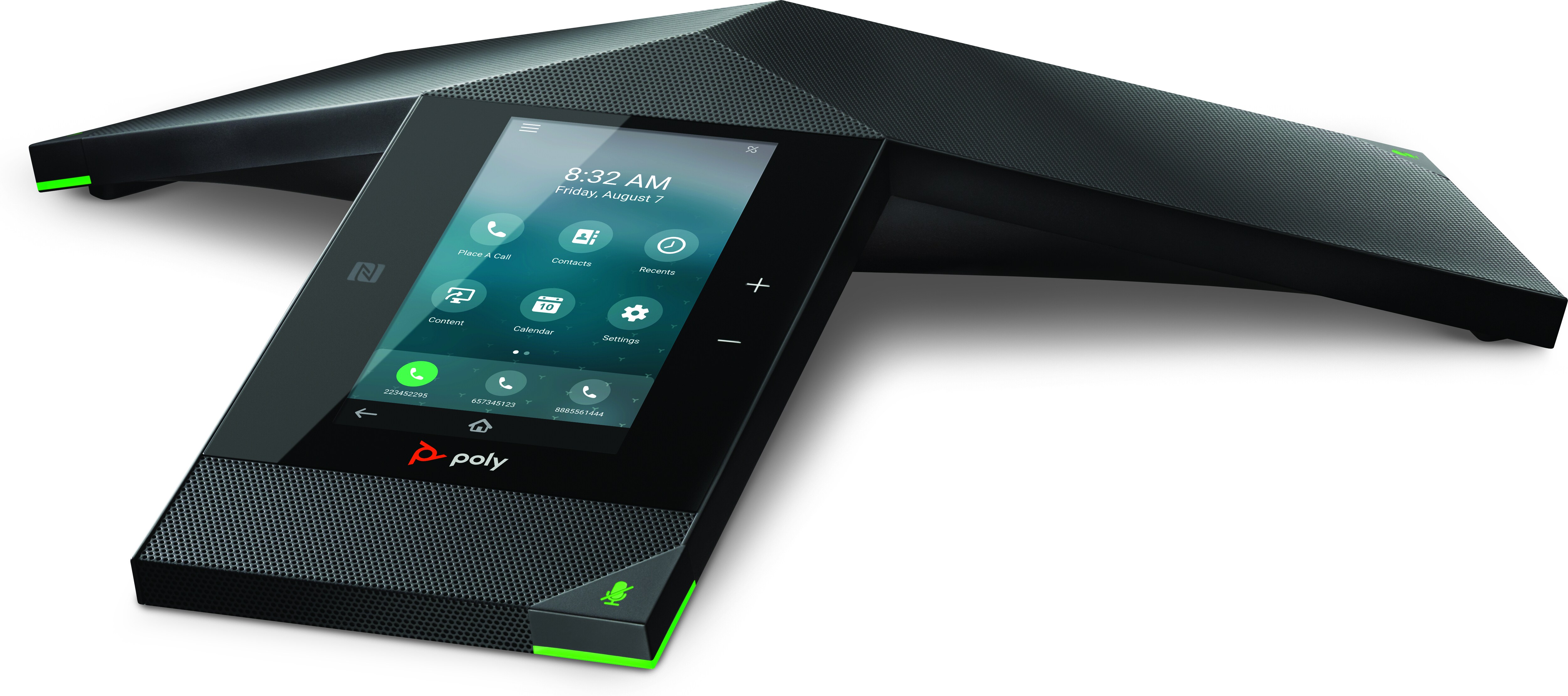 Poly SIP-конференц-телефон Trio 8800, Bluetooth, WiFi, Ethernet, NFC, USB, сертифікати Zoom, Teams, Skype, PoE, чорний