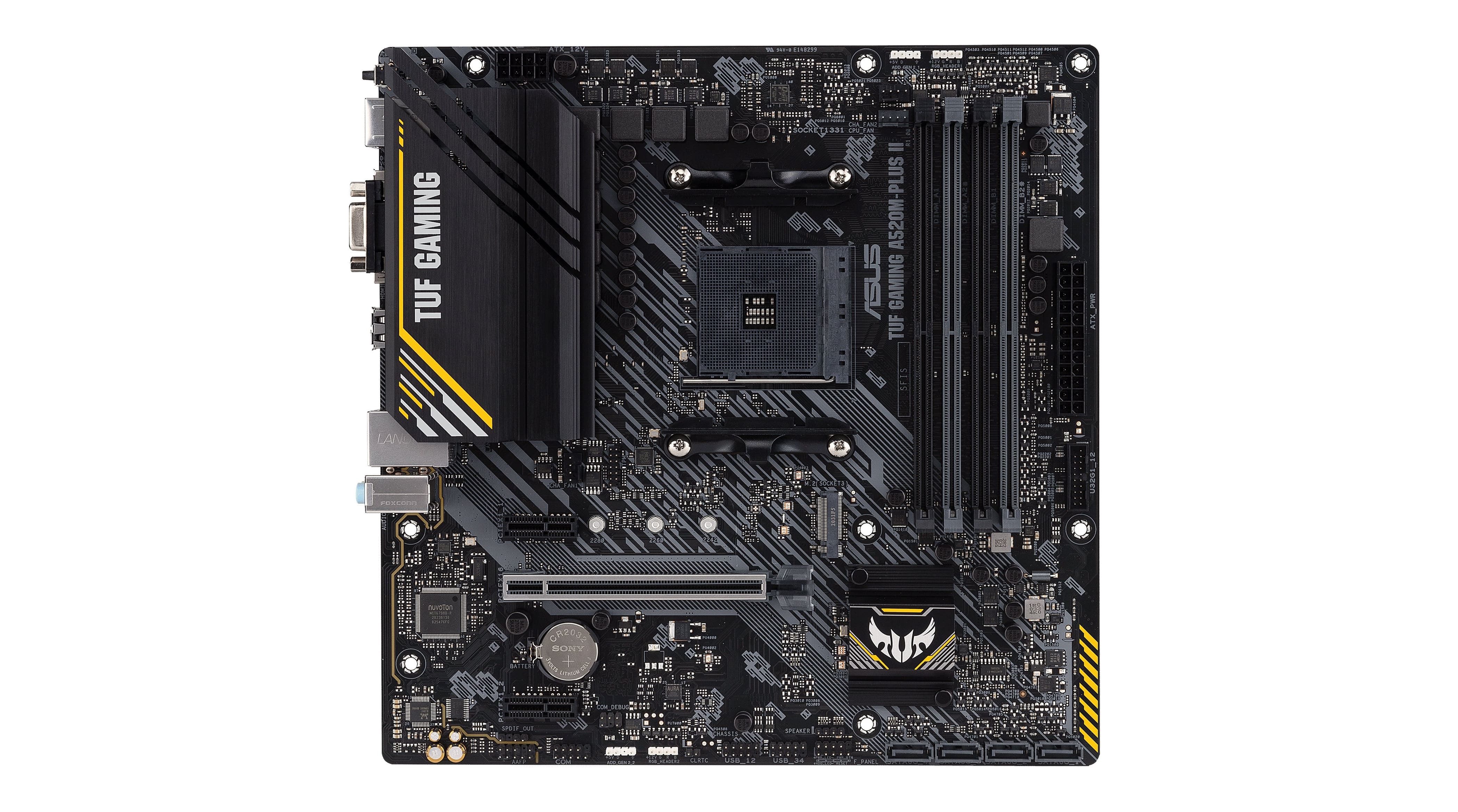 ASUS Материнська плата TUF GAMING A520M-PLUS II sAM4 A520 4xDDR4 HDMI DVI D-Sub mATX