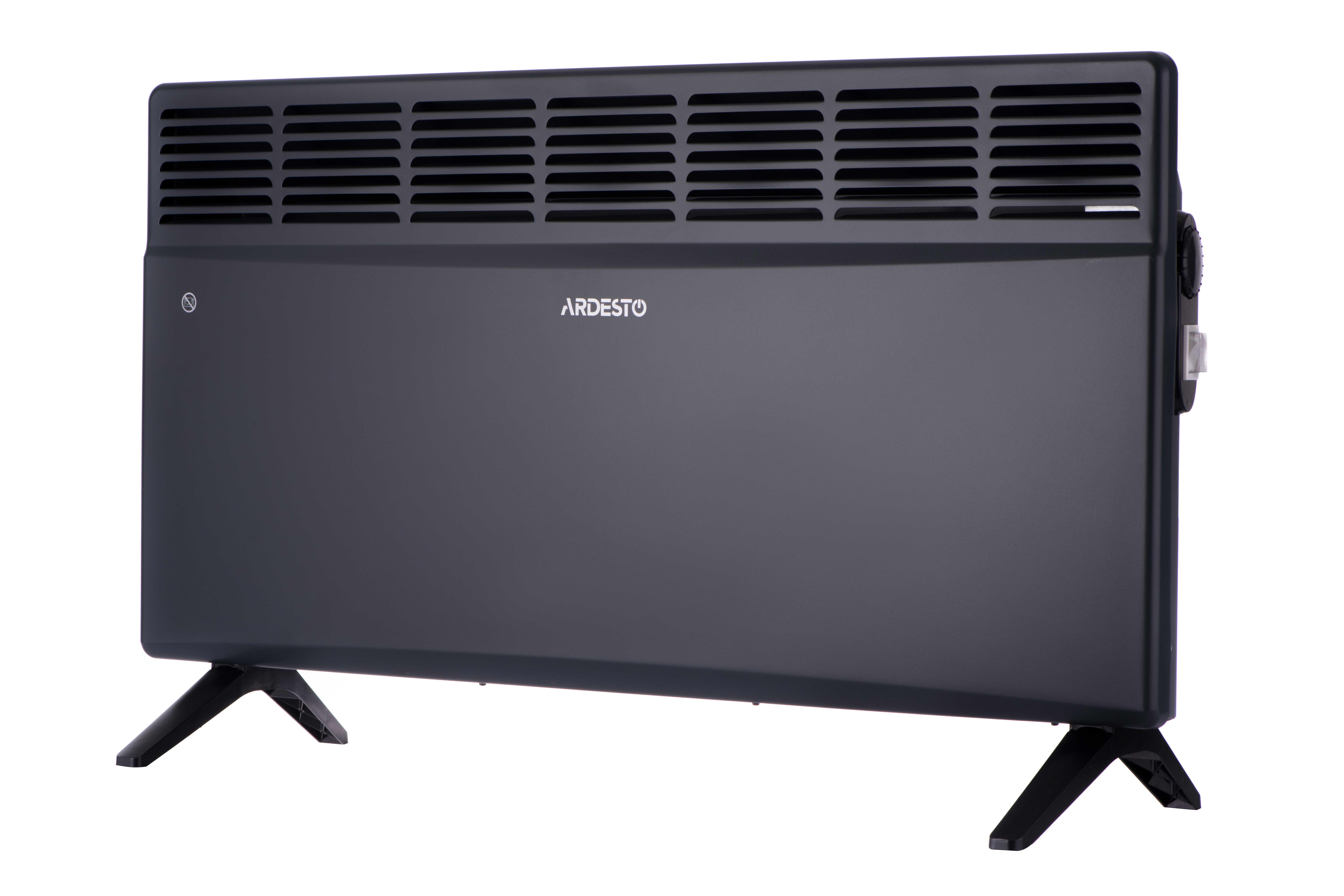 ARDESTO Конвектор електричний CH-2500MCA, 2500 Вт, 25 м2, закритий нагрів. елемент, IP24, мех. керування, антрацит матовий