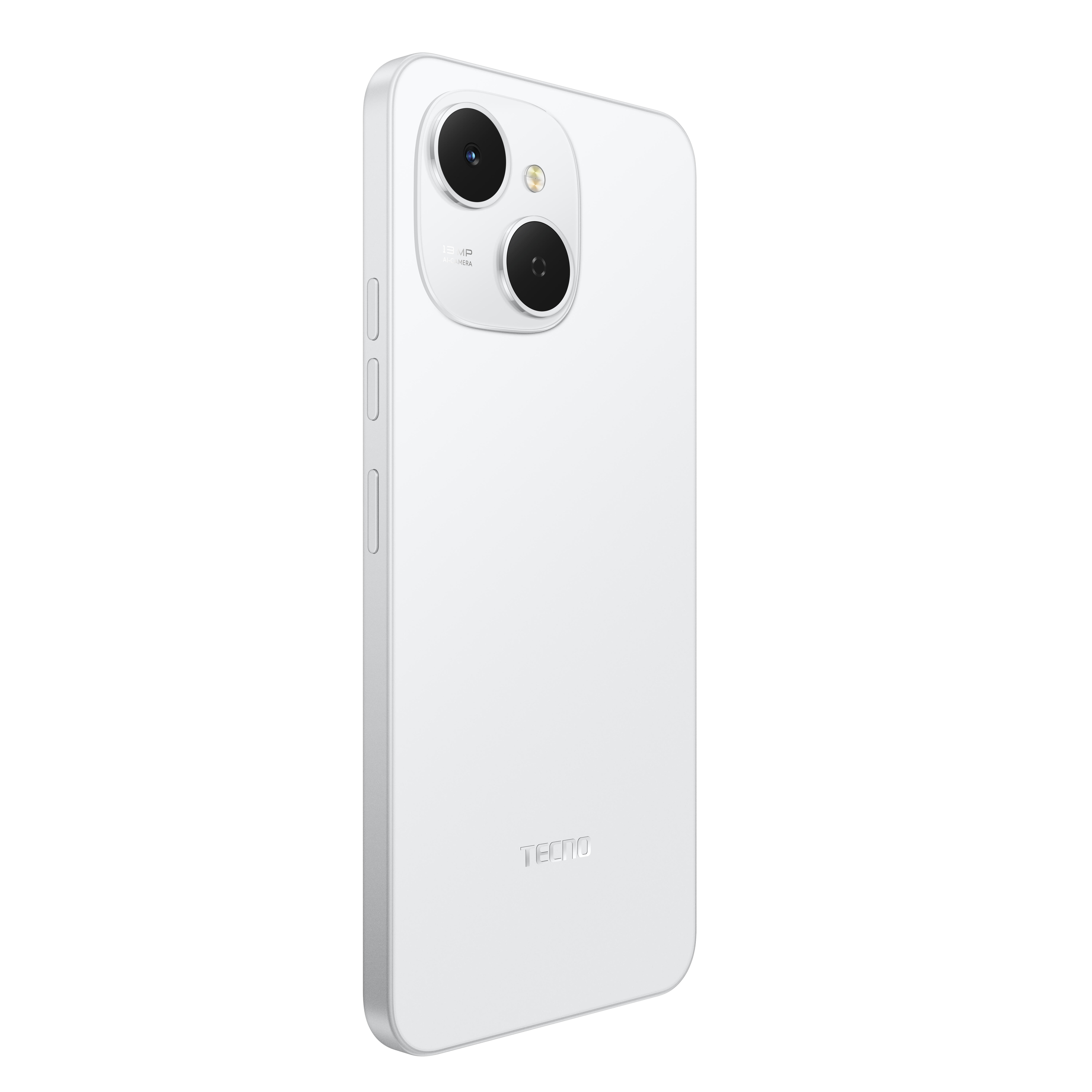 TECNO Смартфон Spark 40C (KM4k) 6.67" 4/128ГБ, 2SIM, 6000мА рік, Veil White