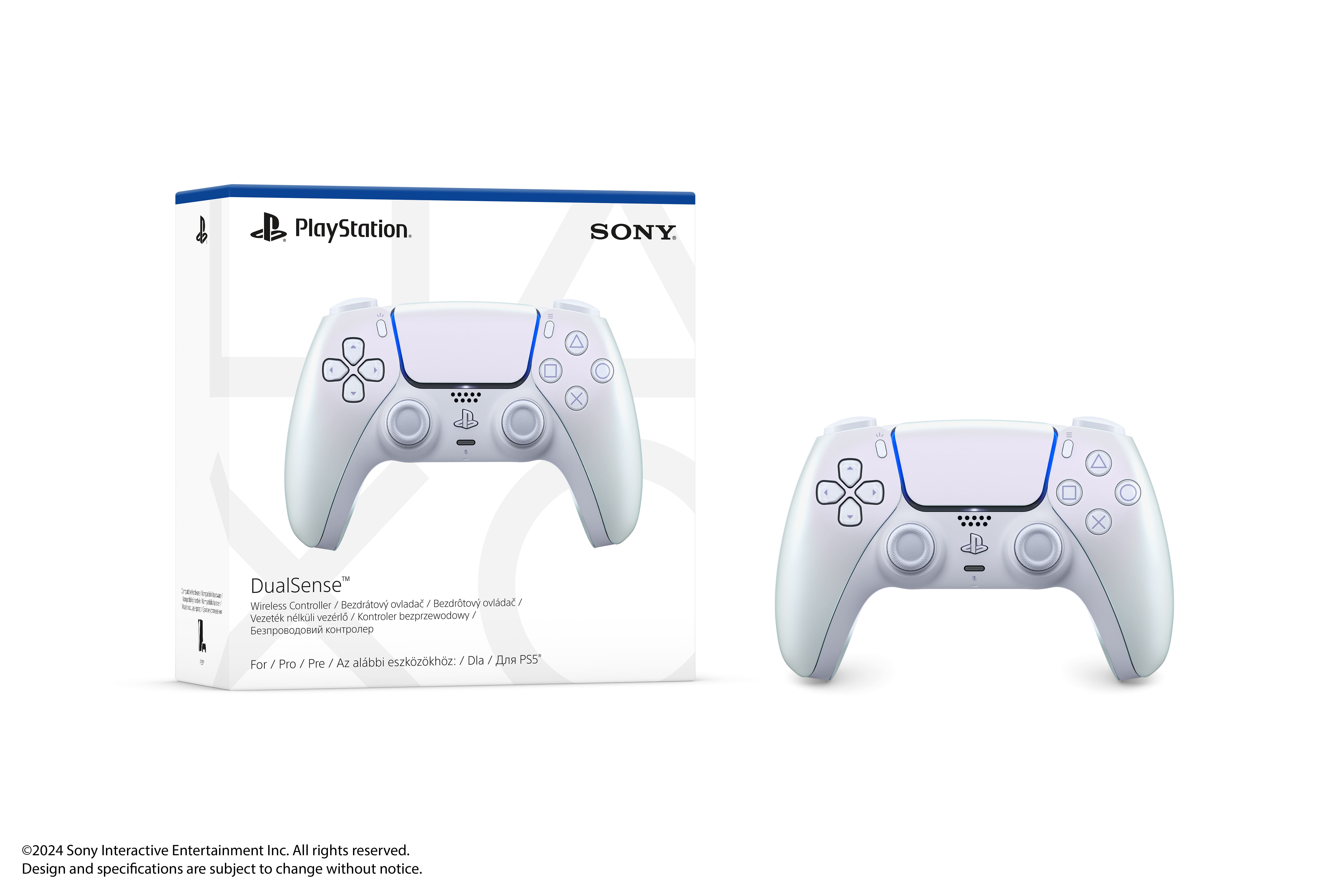 PlayStation Геймпад 5 Dualsense BT, Chrome Pearl